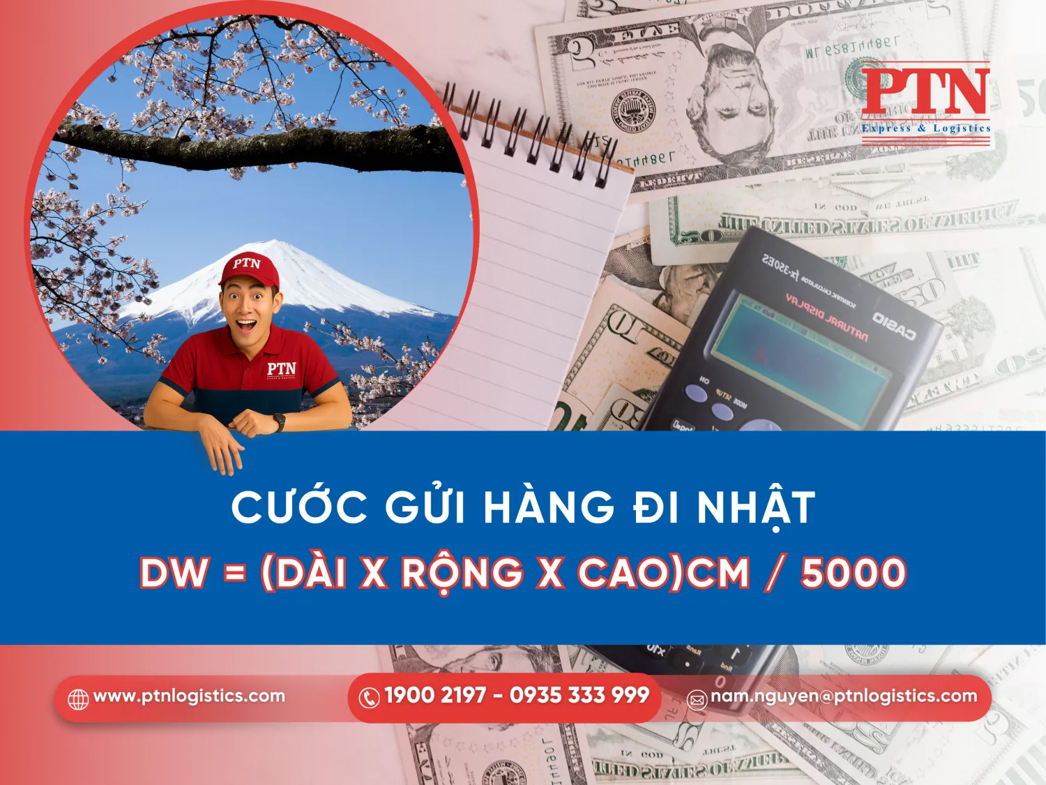 Cước phí gửi hàng xách tay đi Nhật