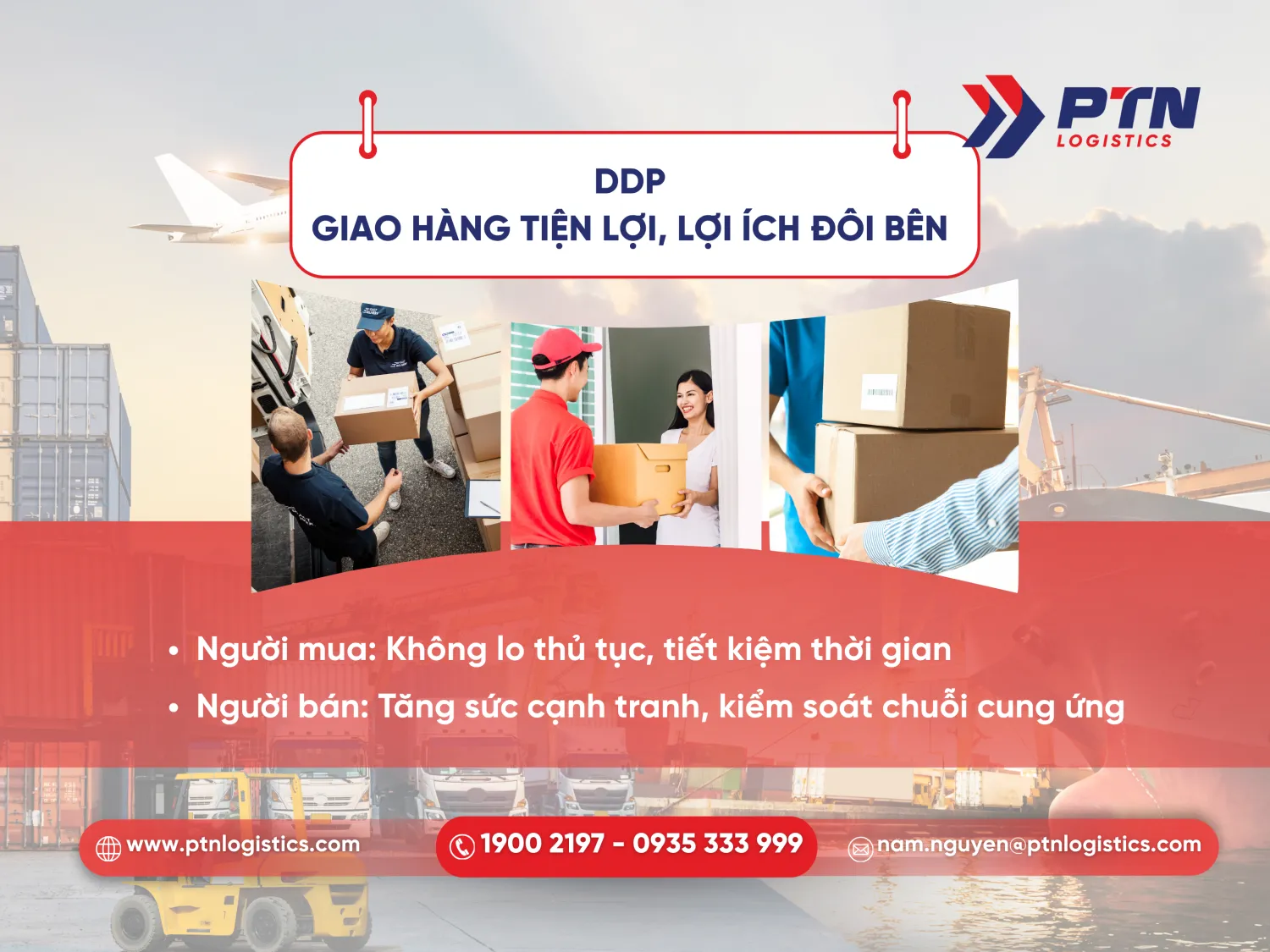 DDP là điều kiện giao hàng tiện lợi, lợi ích đôi bên