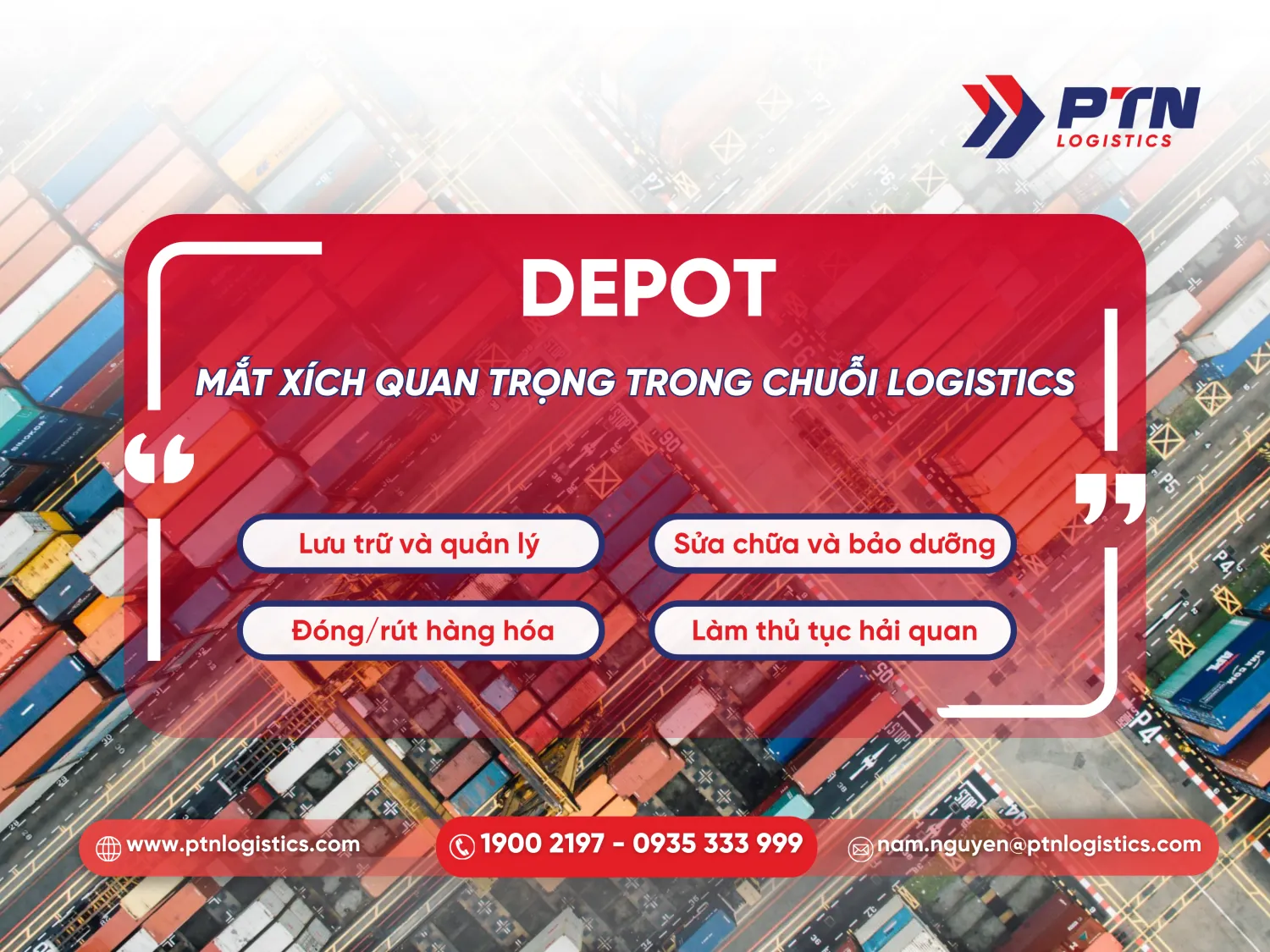 Depot là gì? Mắt xích quan trọng trong chuỗi logistics