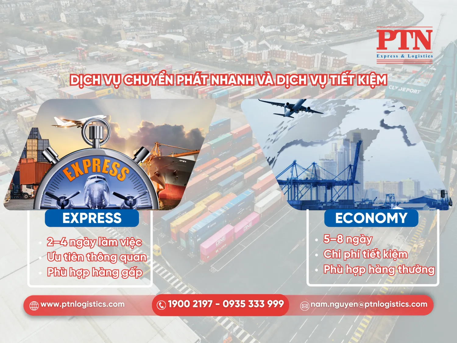 Dịch vụ chuyển phát nhanh và dịch vụ tiết kiệm