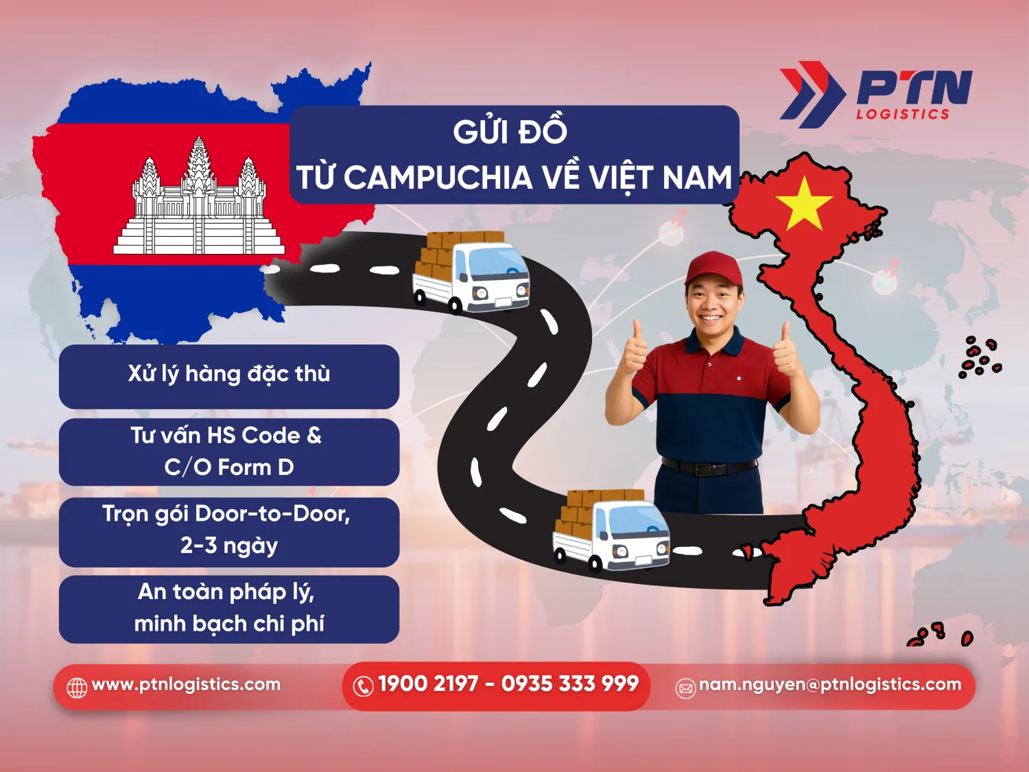 Dịch vụ gửi đồ từ Campuchia về Việt Nam