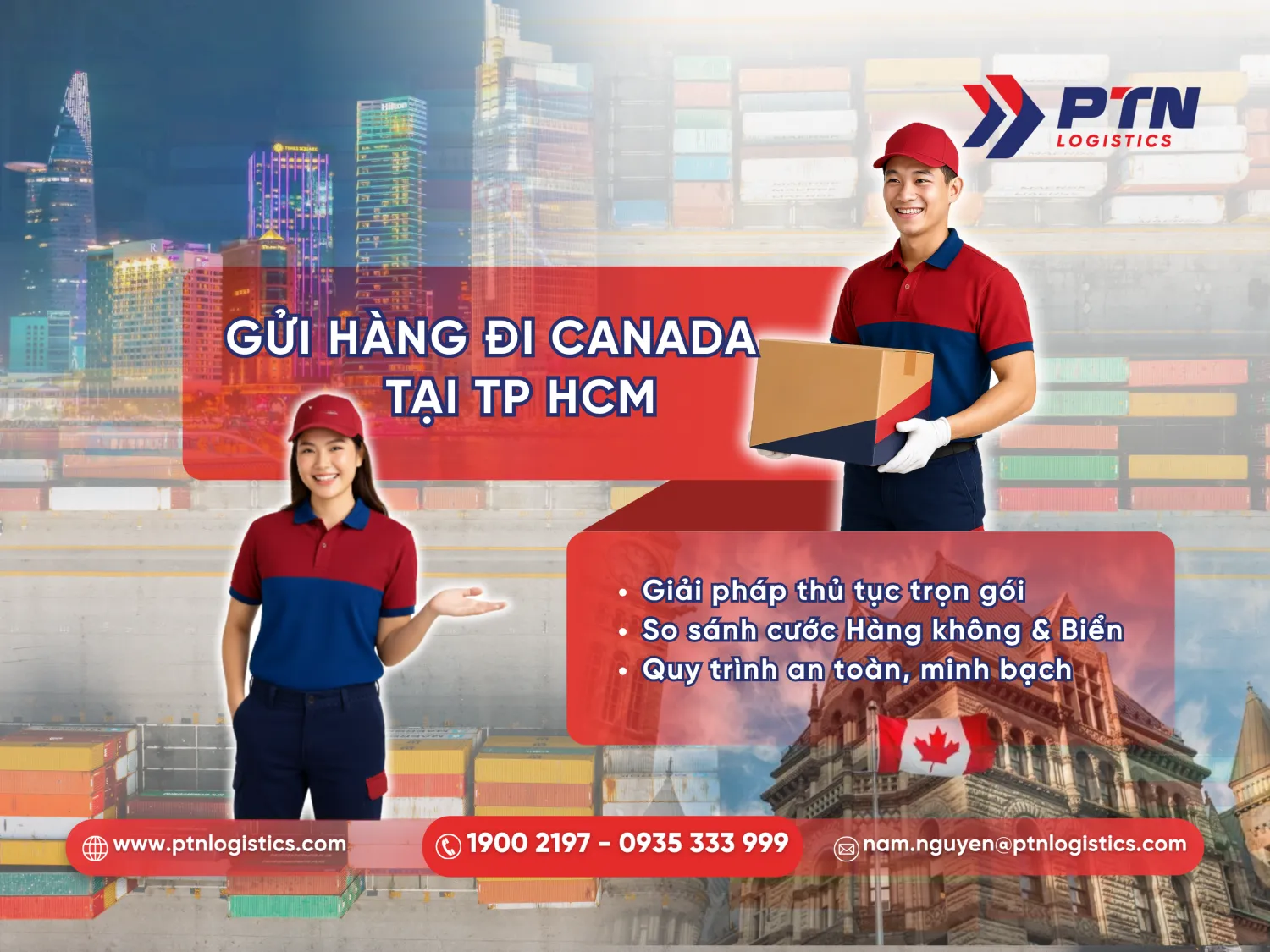 Dịch vụ gửi hàng đi Canada tại TPHCM