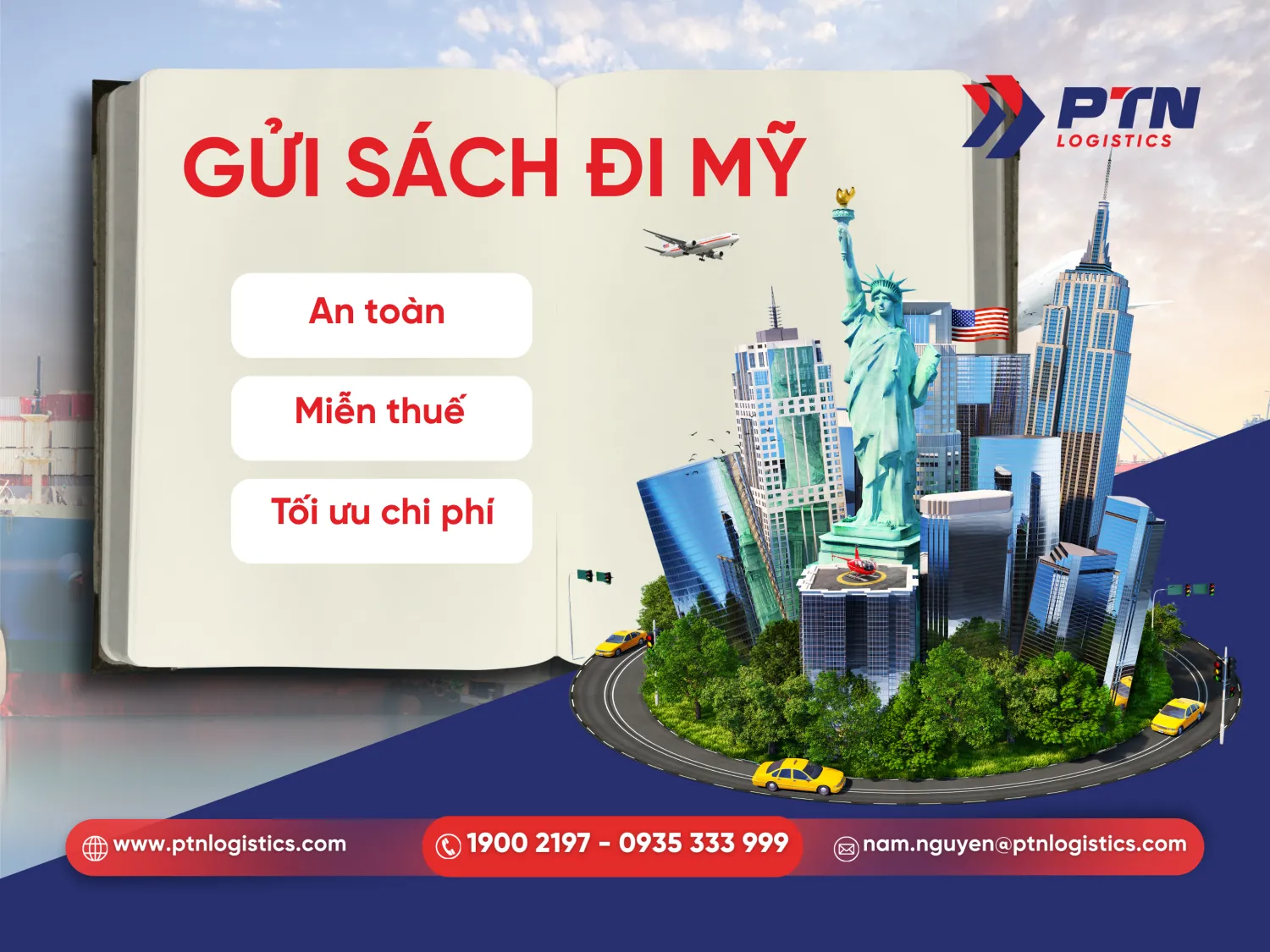 Dịch vụ gửi sách đi Mỹ