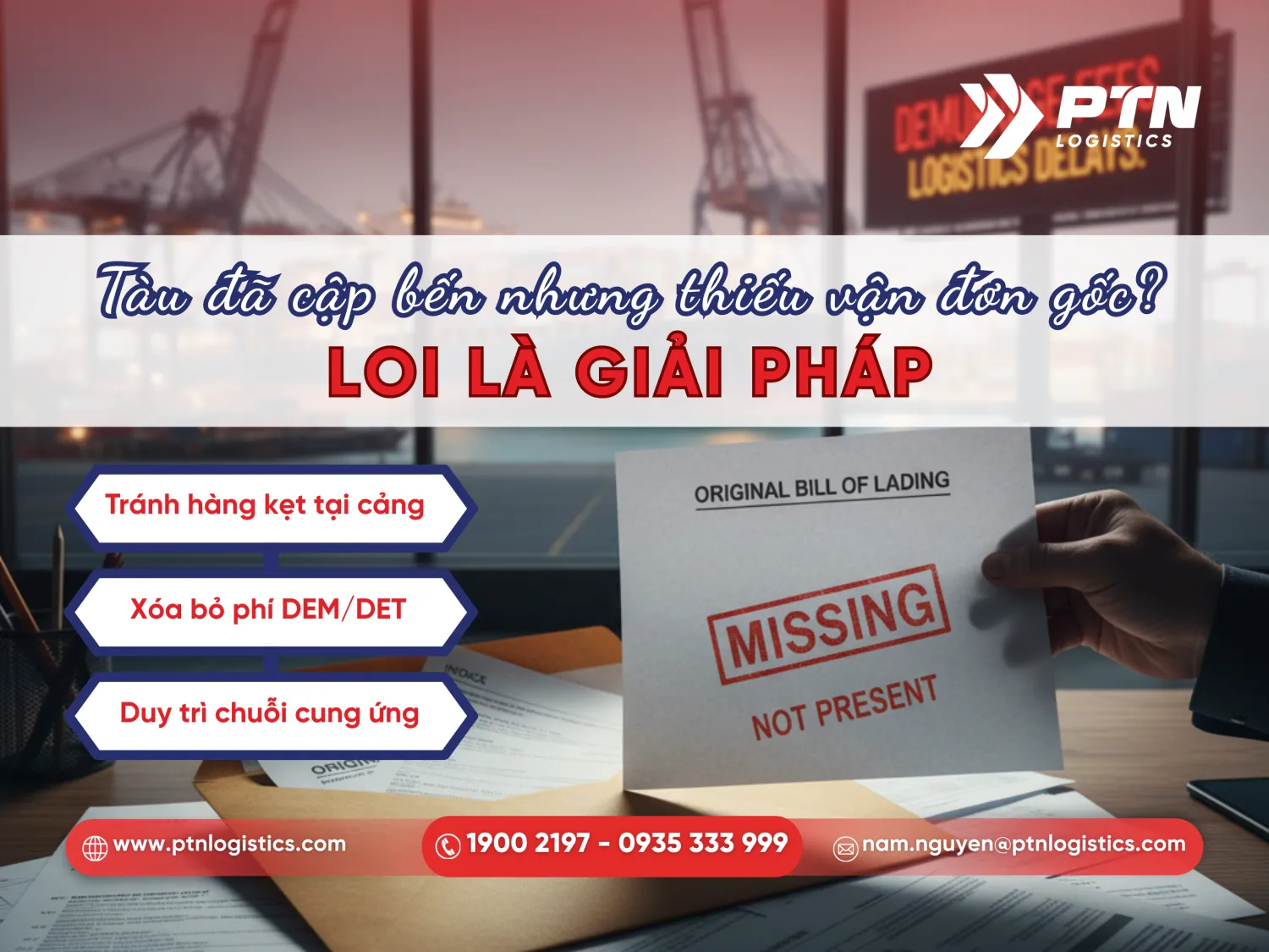 Dùng LOI để giải phóng hàng không có BL gốc