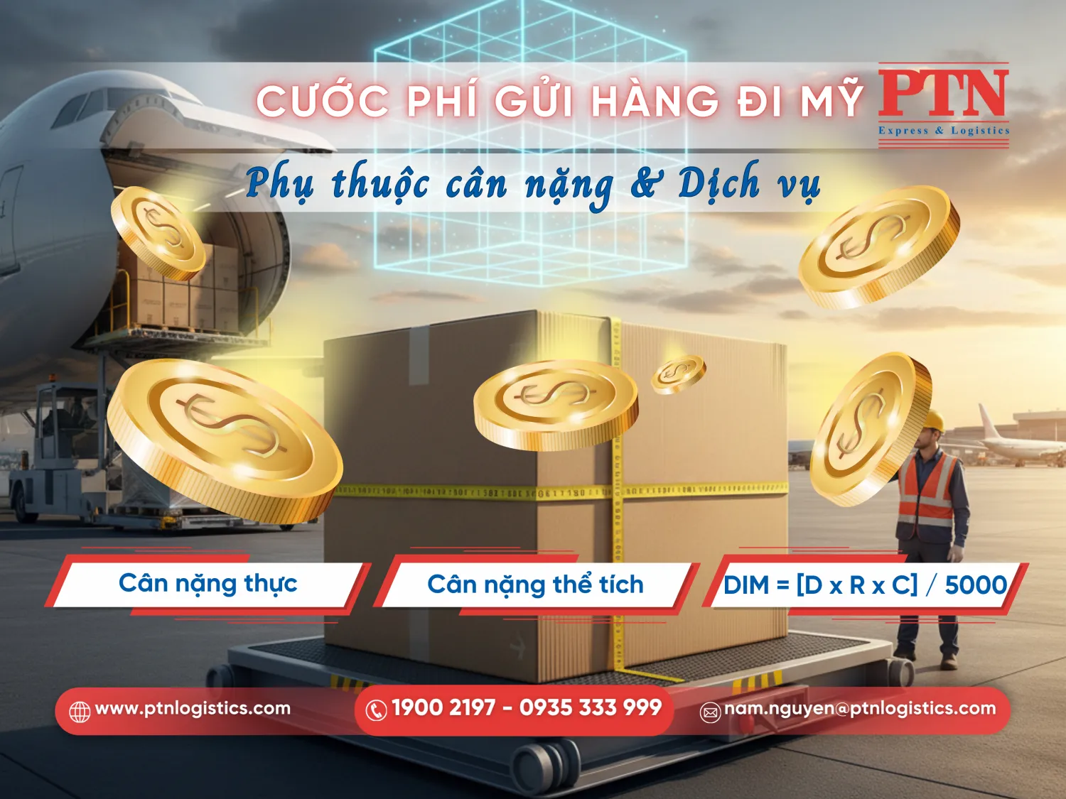 Giá gửi theo khối lượng và loại dịch vụ