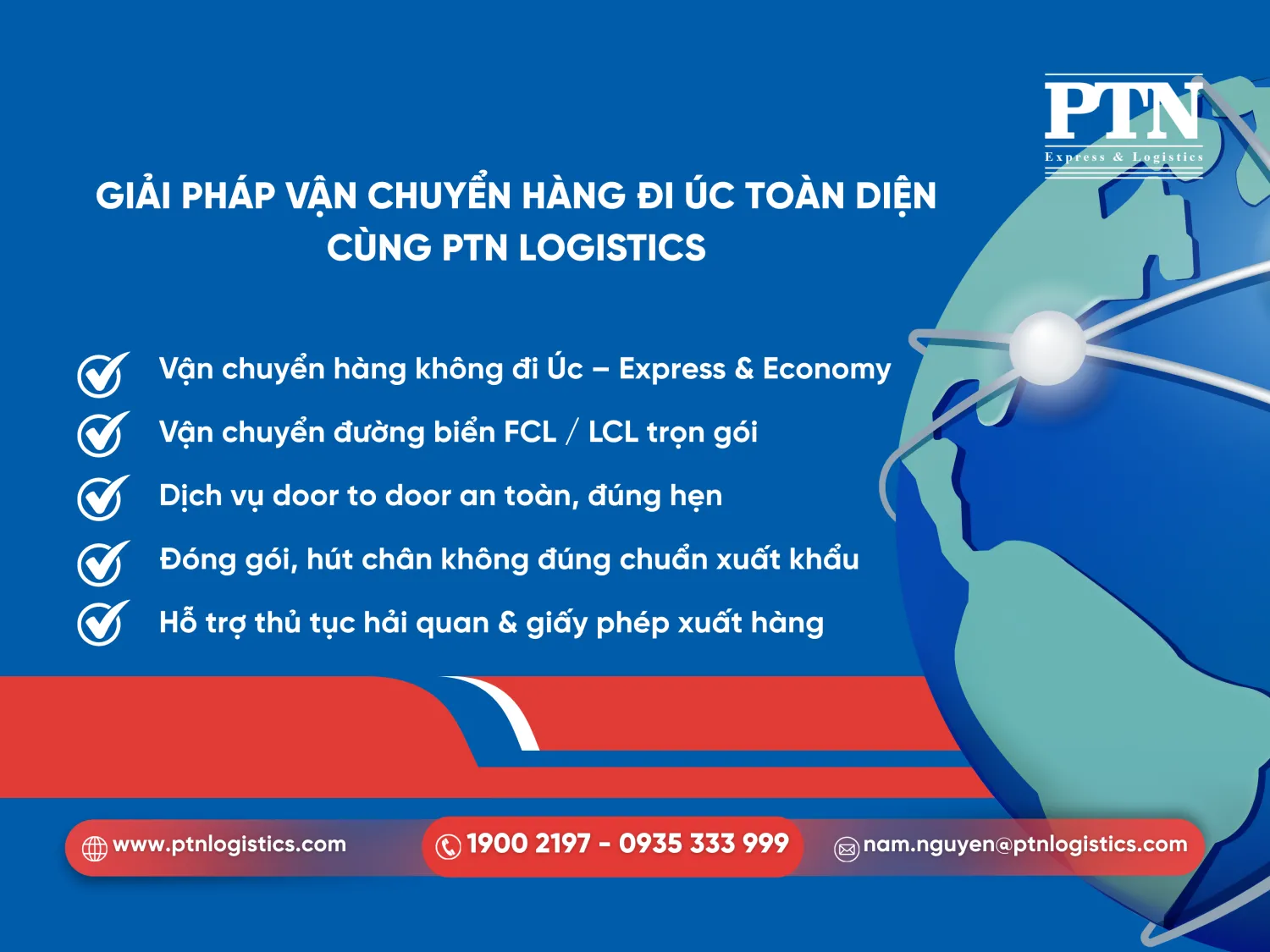 Giải pháp vận chuyển hàng đi Úc toàn diện