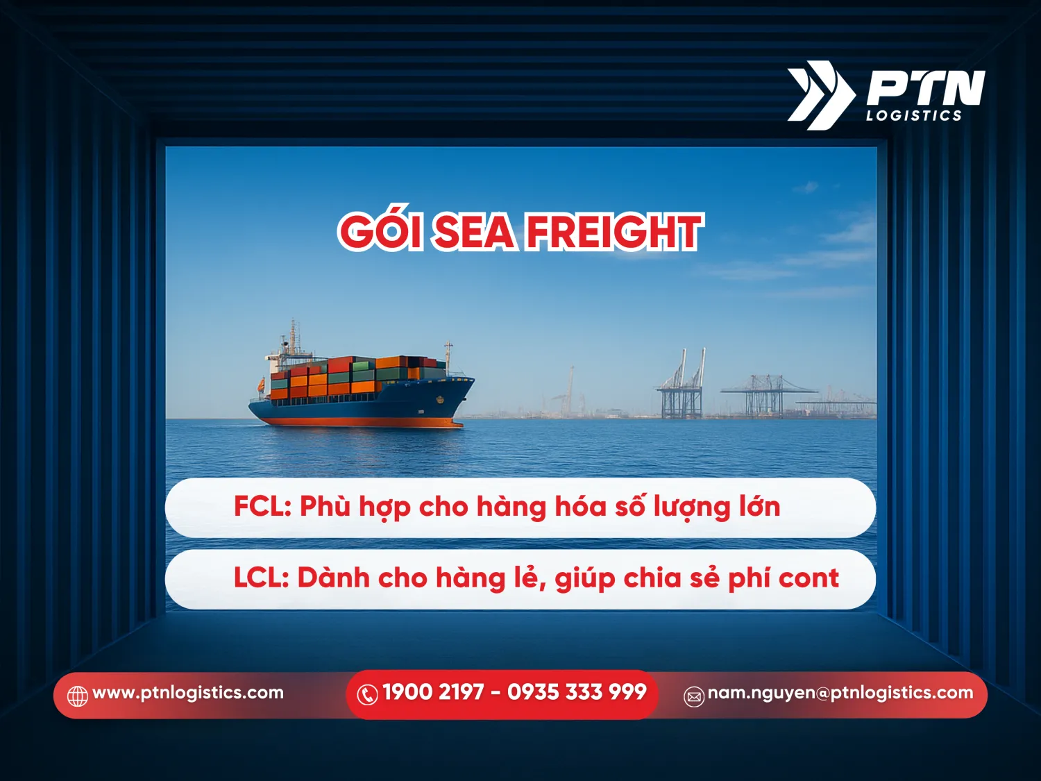 Gói dịch vụ sea freight