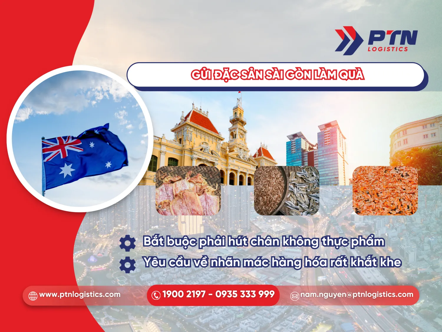 Gửi đặc sản Sài Gòn làm quà cho người thân ở Úc