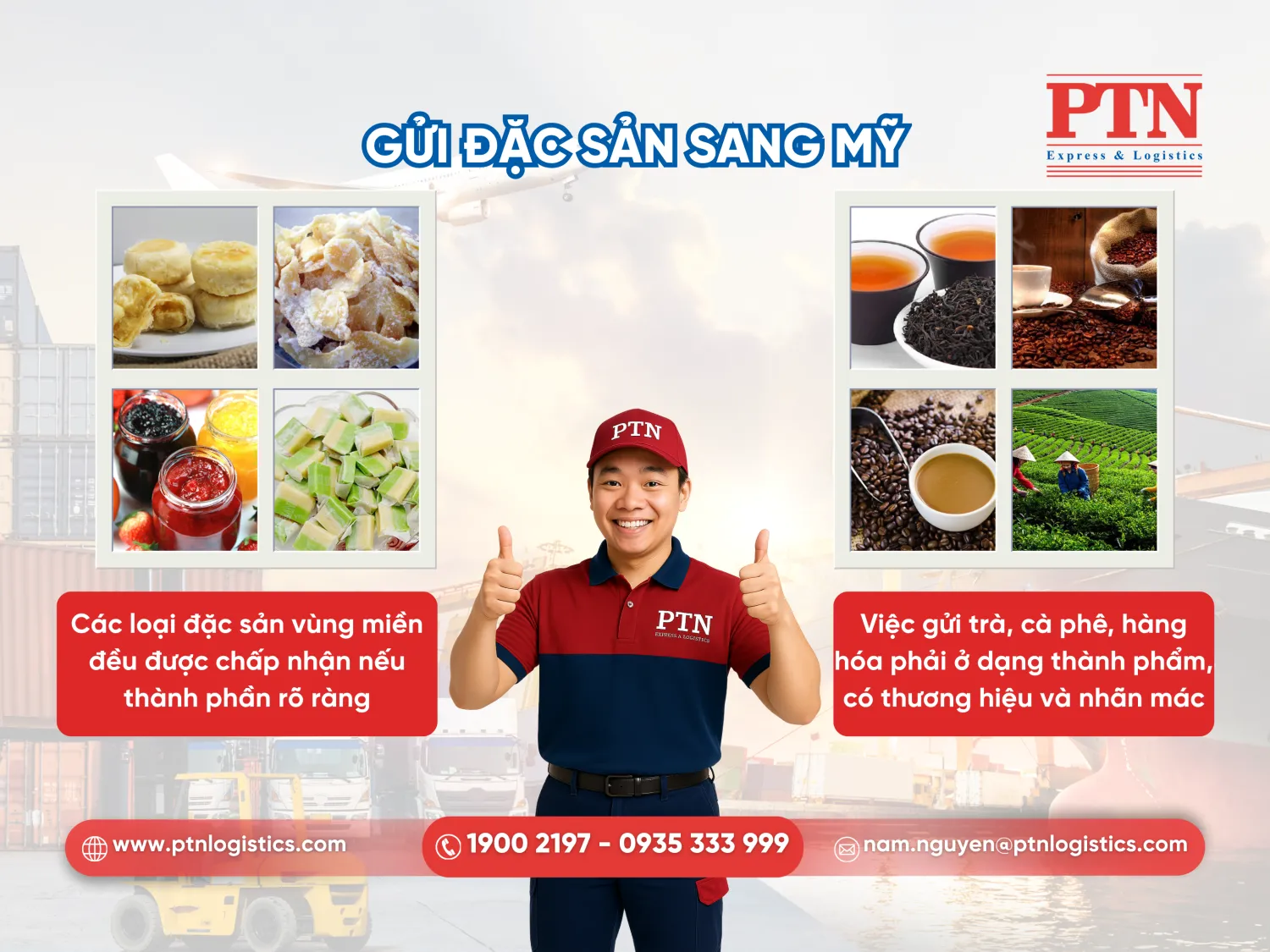 Gửi đặc sản sang Mỹ