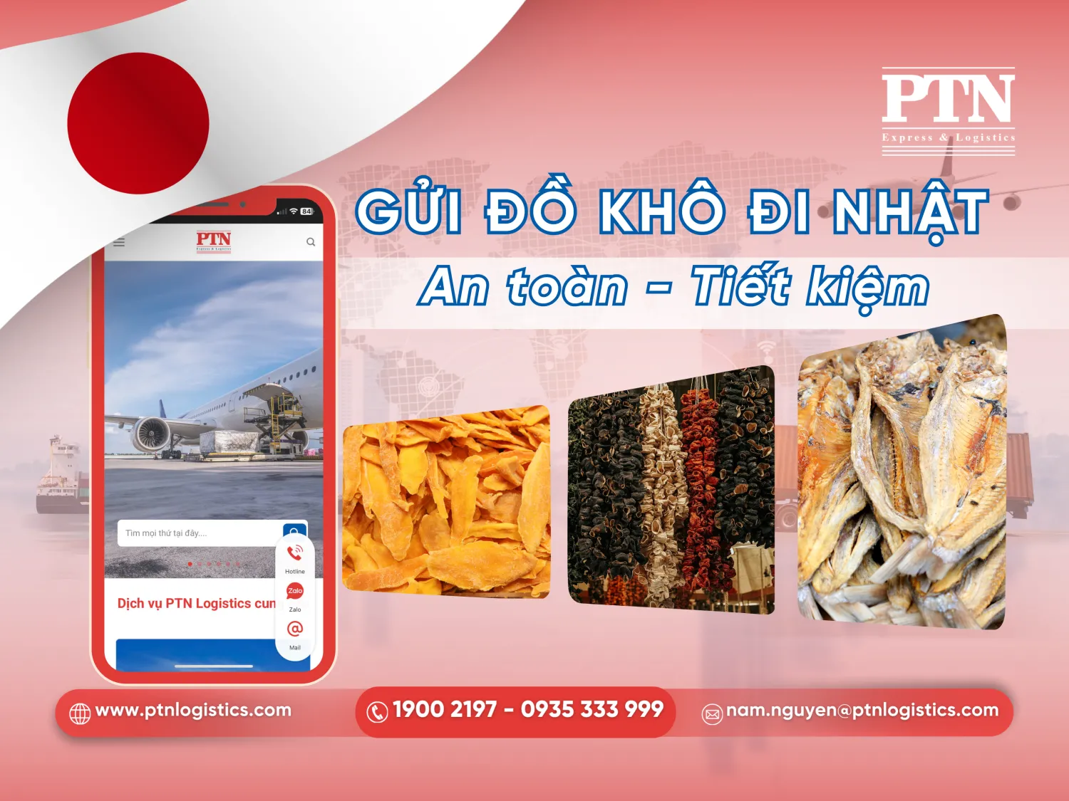 Gửi đồ khô đi Nhật