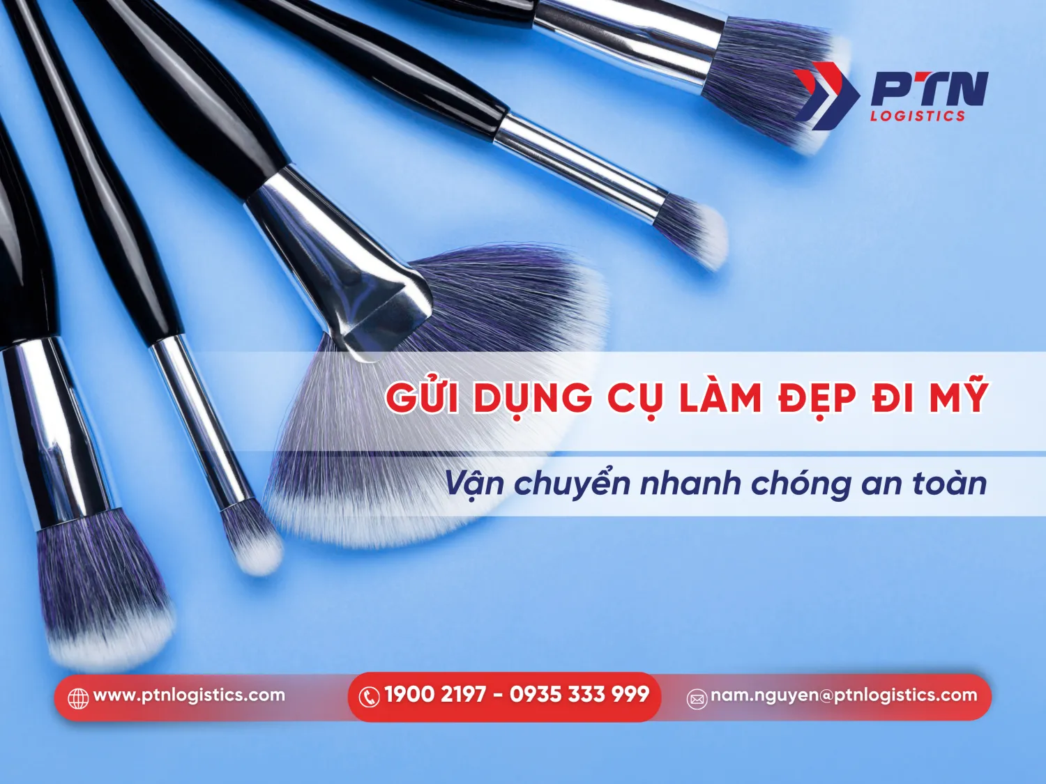 Gửi dụng cụ trang điểm đi Mỹ