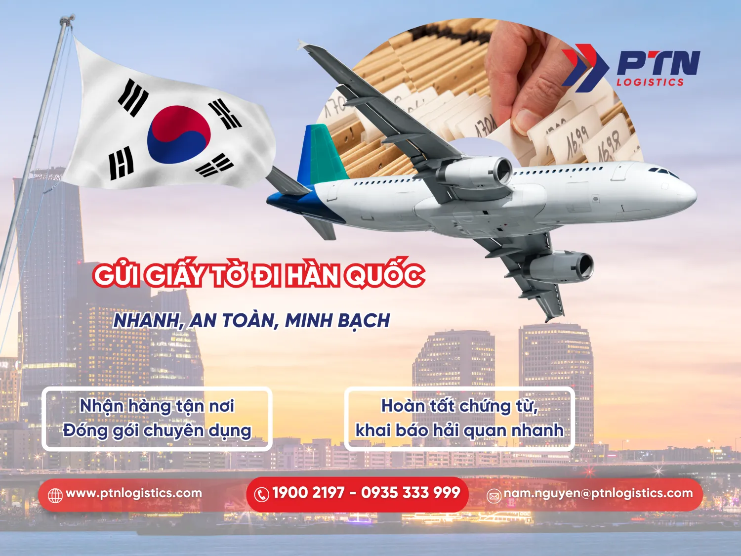 Gửi giấy tờ đi Hàn Quốc nhanh, an toàn, minh bạch