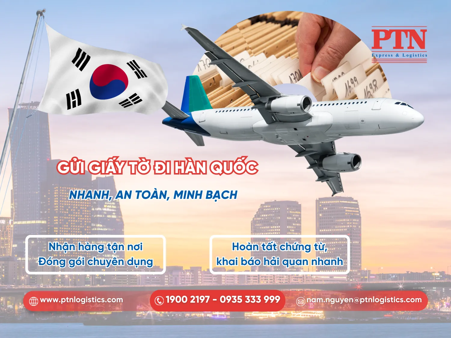 Gửi giấy tờ đi Hàn Quốc