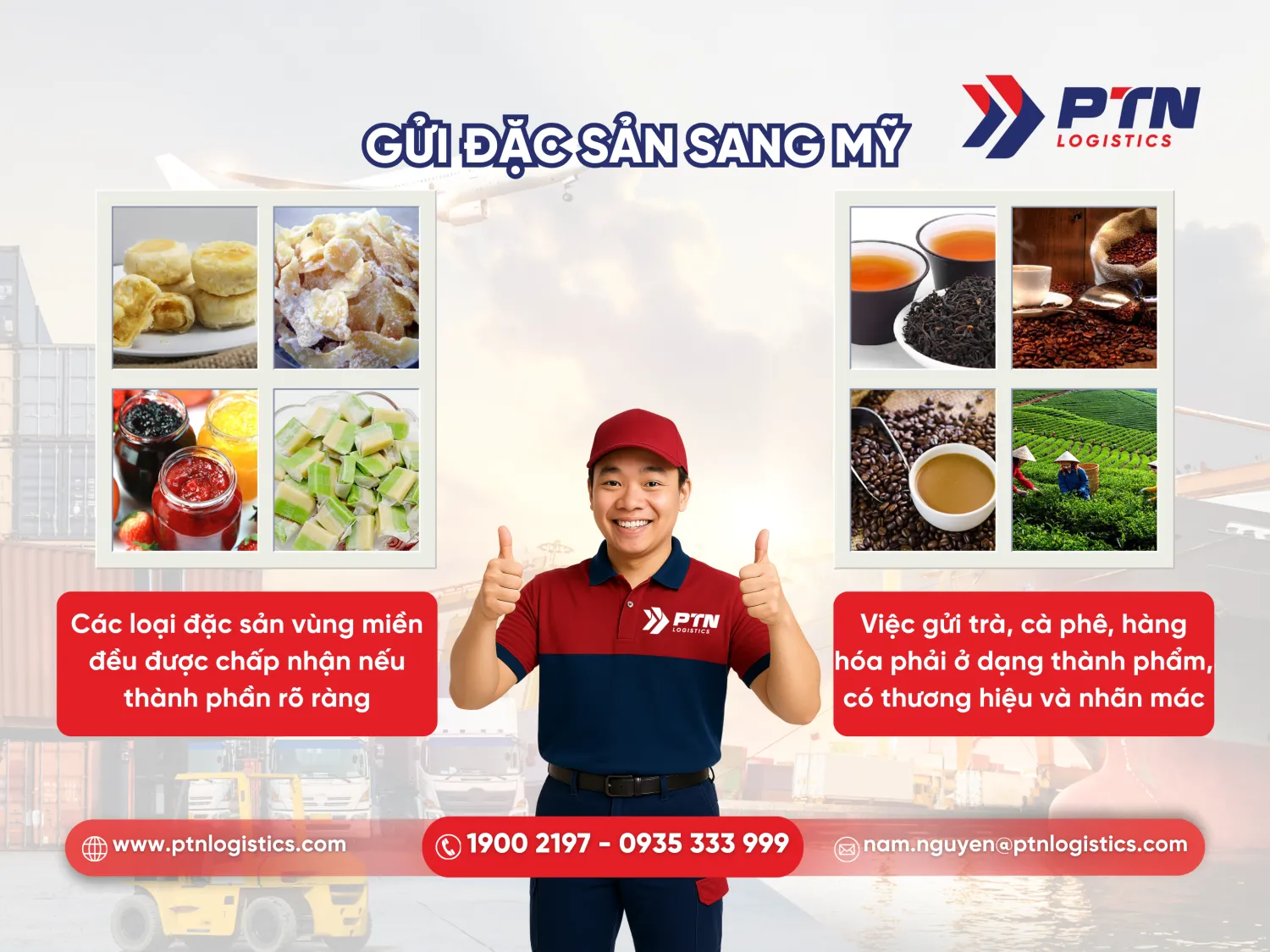 Gửi hàng đặc sản sang Mỹ