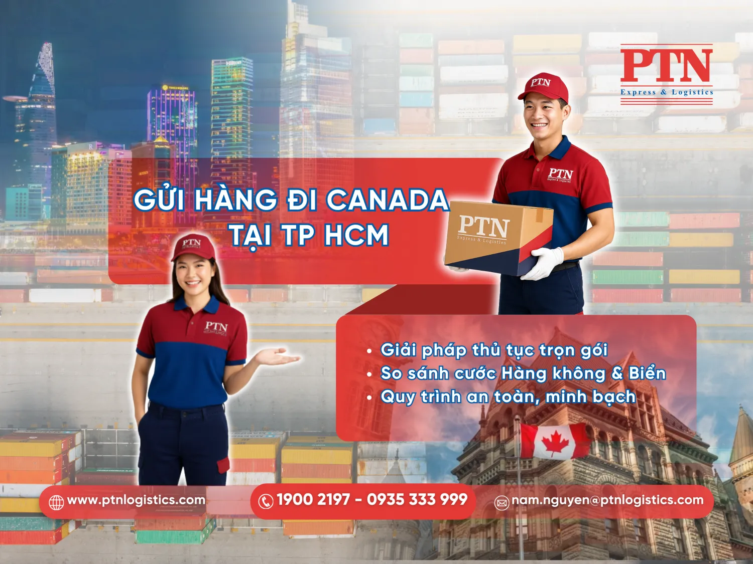 Gửi hàng đi Canada tại TPHCM