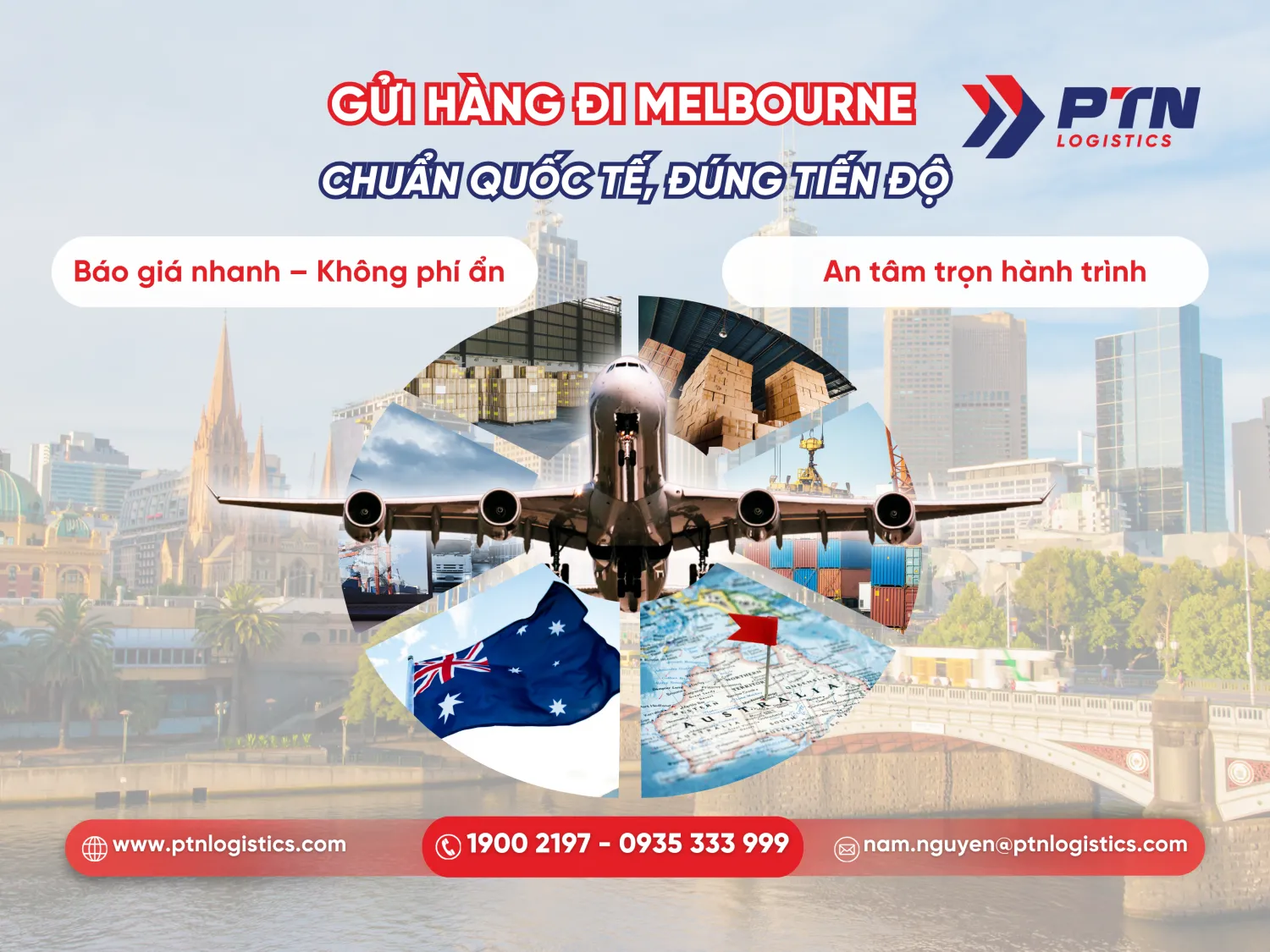 Gửi hàng đi Melbourne chuẩn quốc tế