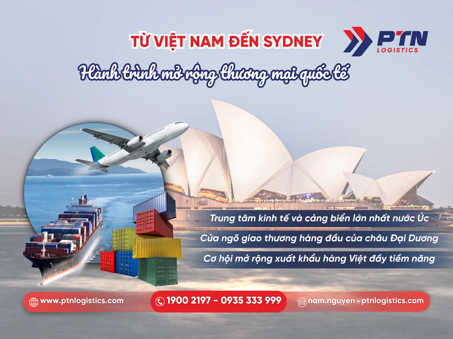 Gửi hàng đi Sydney hành trình mở rộng thương mại quốc tế