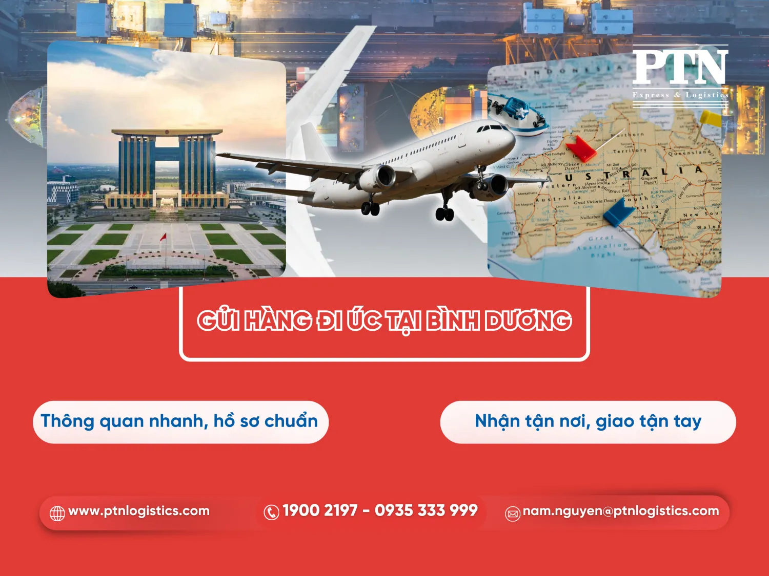 Gửi hàng đi Úc tại Bình Dương
