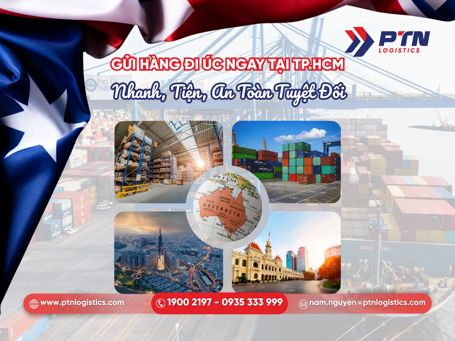 Gửi hàng đi Úc tại TP.HCM nhanh tiện, an toàn