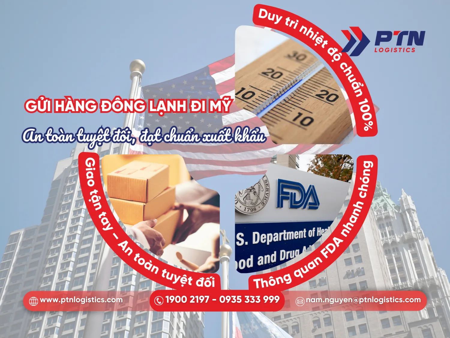 Gửi hàng đông lạnh đi Mỹ an toàn tuyệt đối