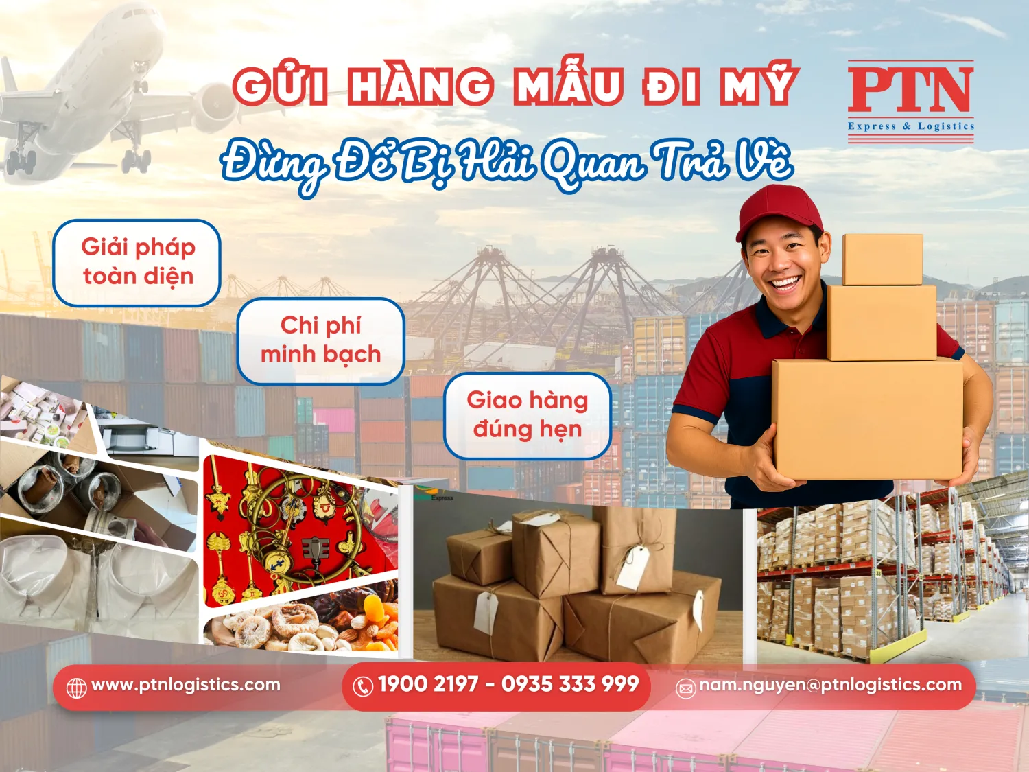 Gửi hàng mẫu đi Mỹ