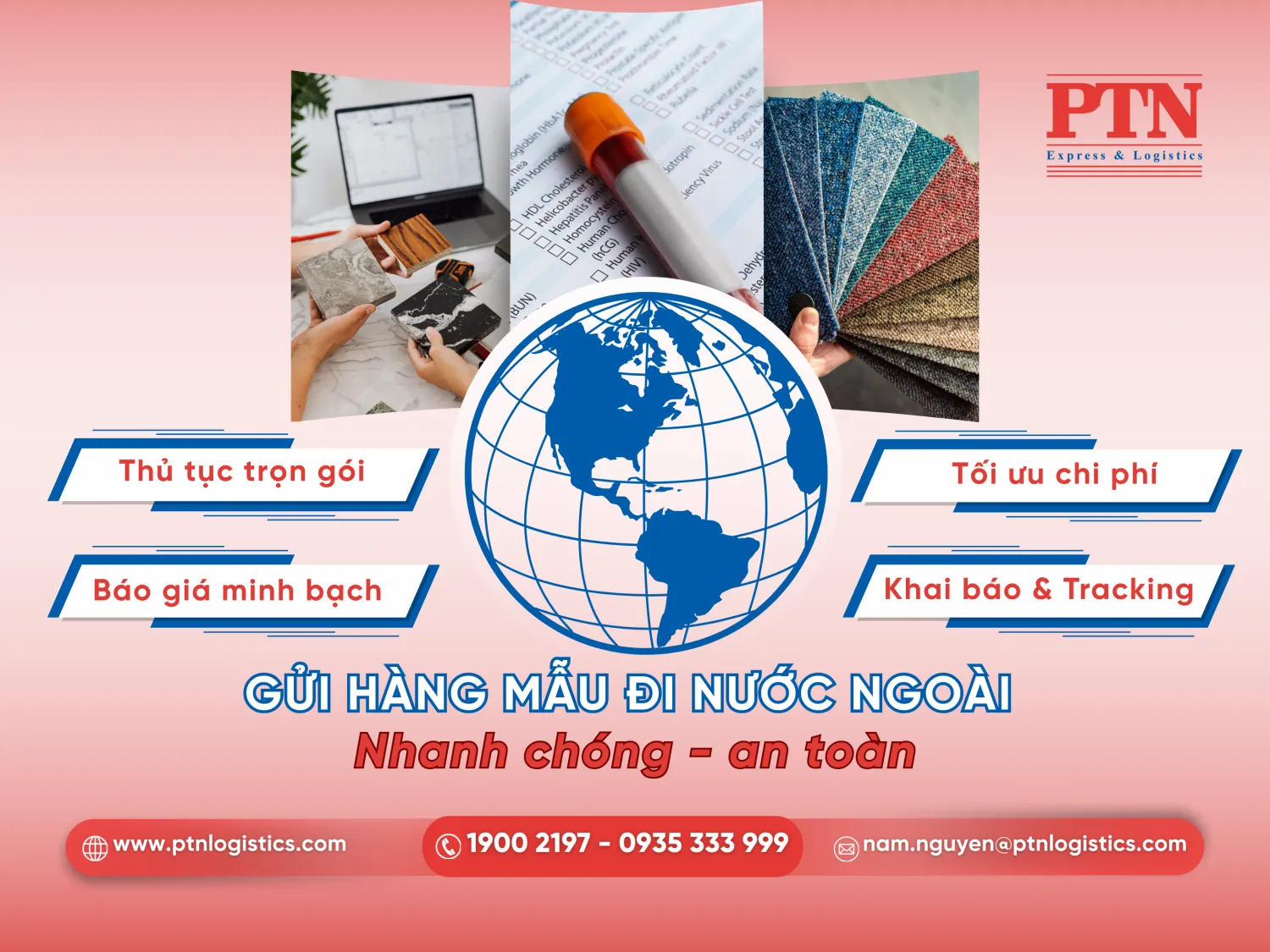 Gửi hàng mẫu đi nước ngoài