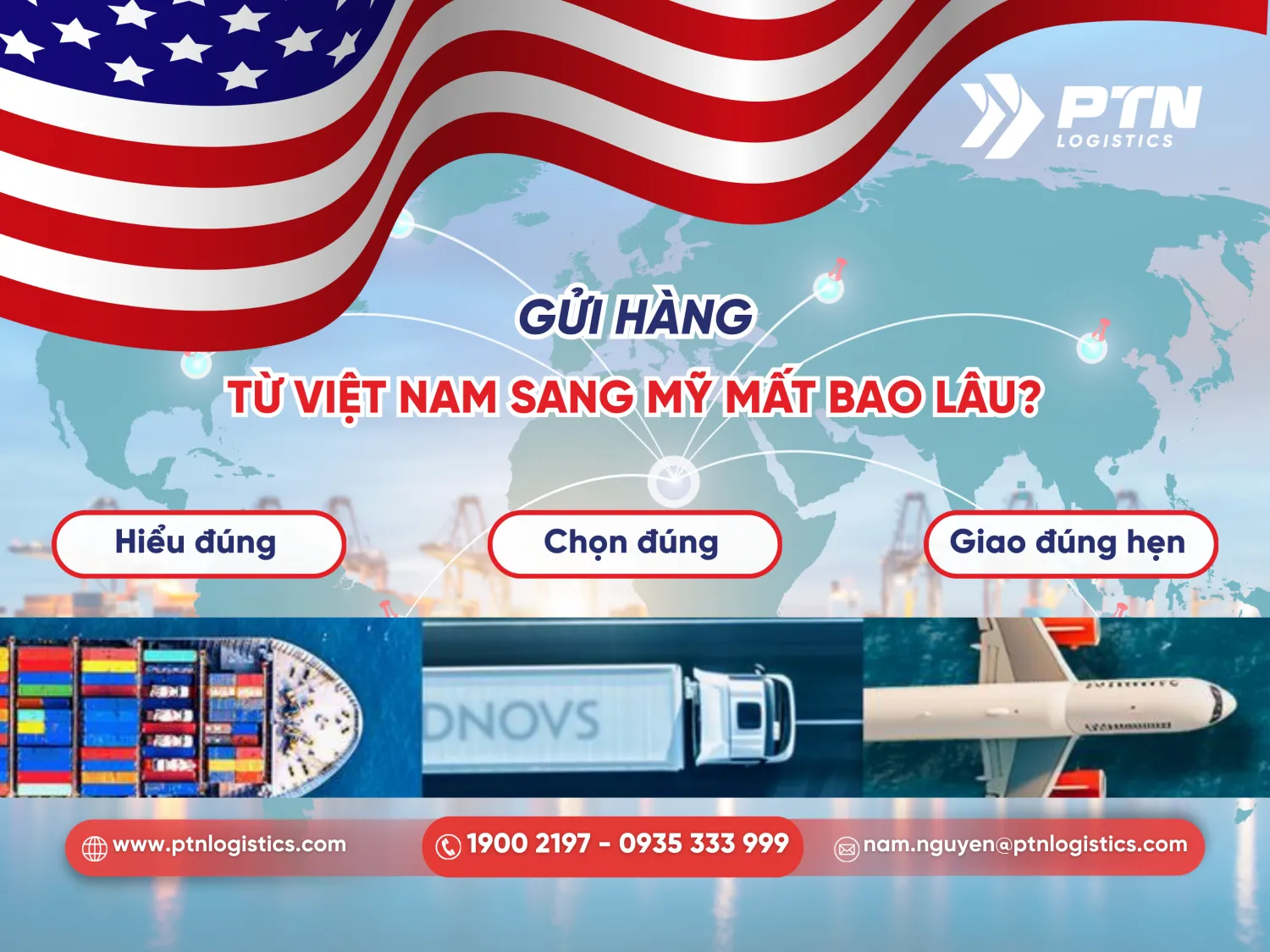 Gửi hàng từ Việt Nam sang Mỹ mất bao lâu chi tiết nhất