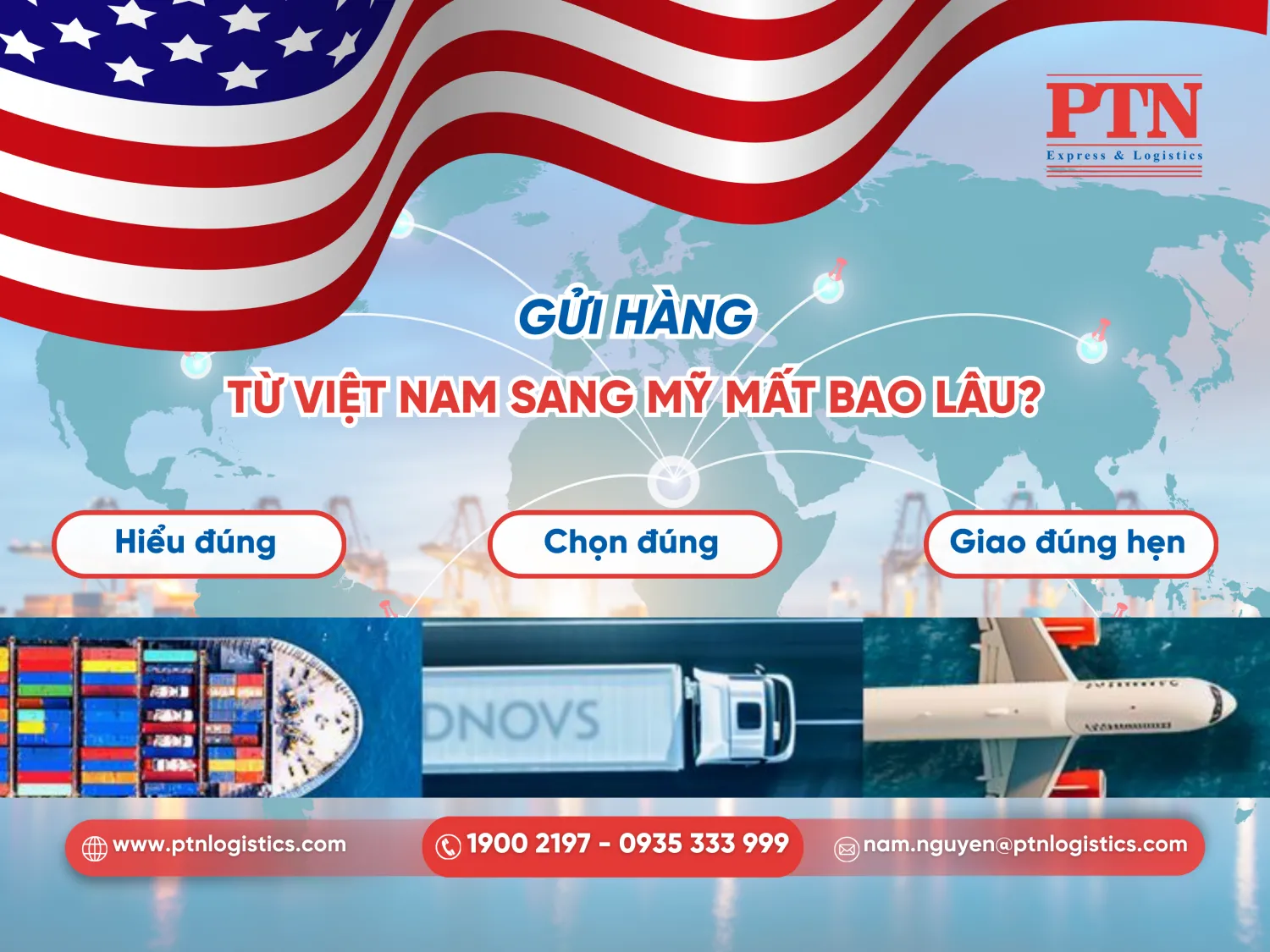 Gửi hàng từ Việt Nam sang Mỹ mất bao lâu