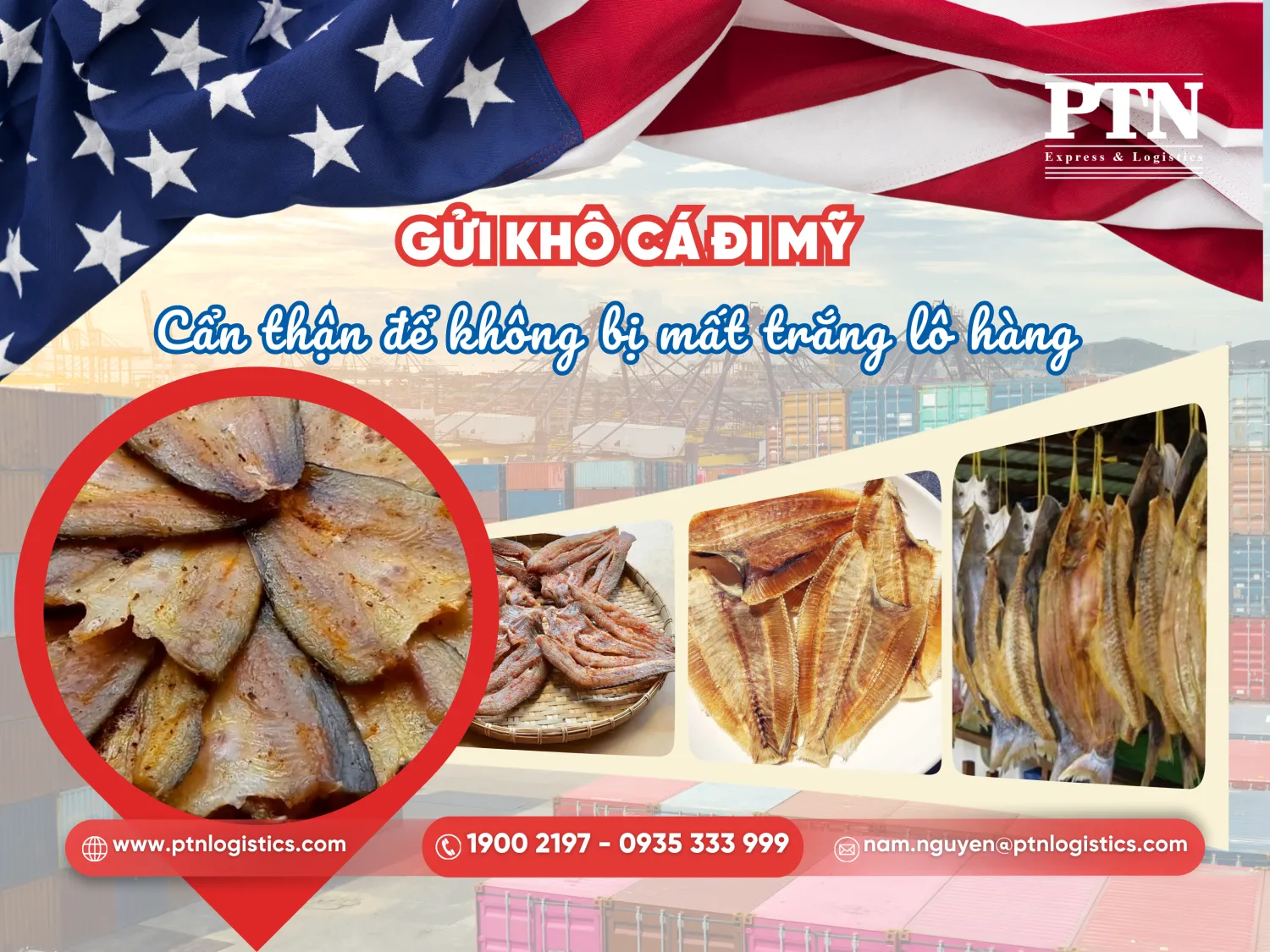 Gửi khô cá đi Mỹ
