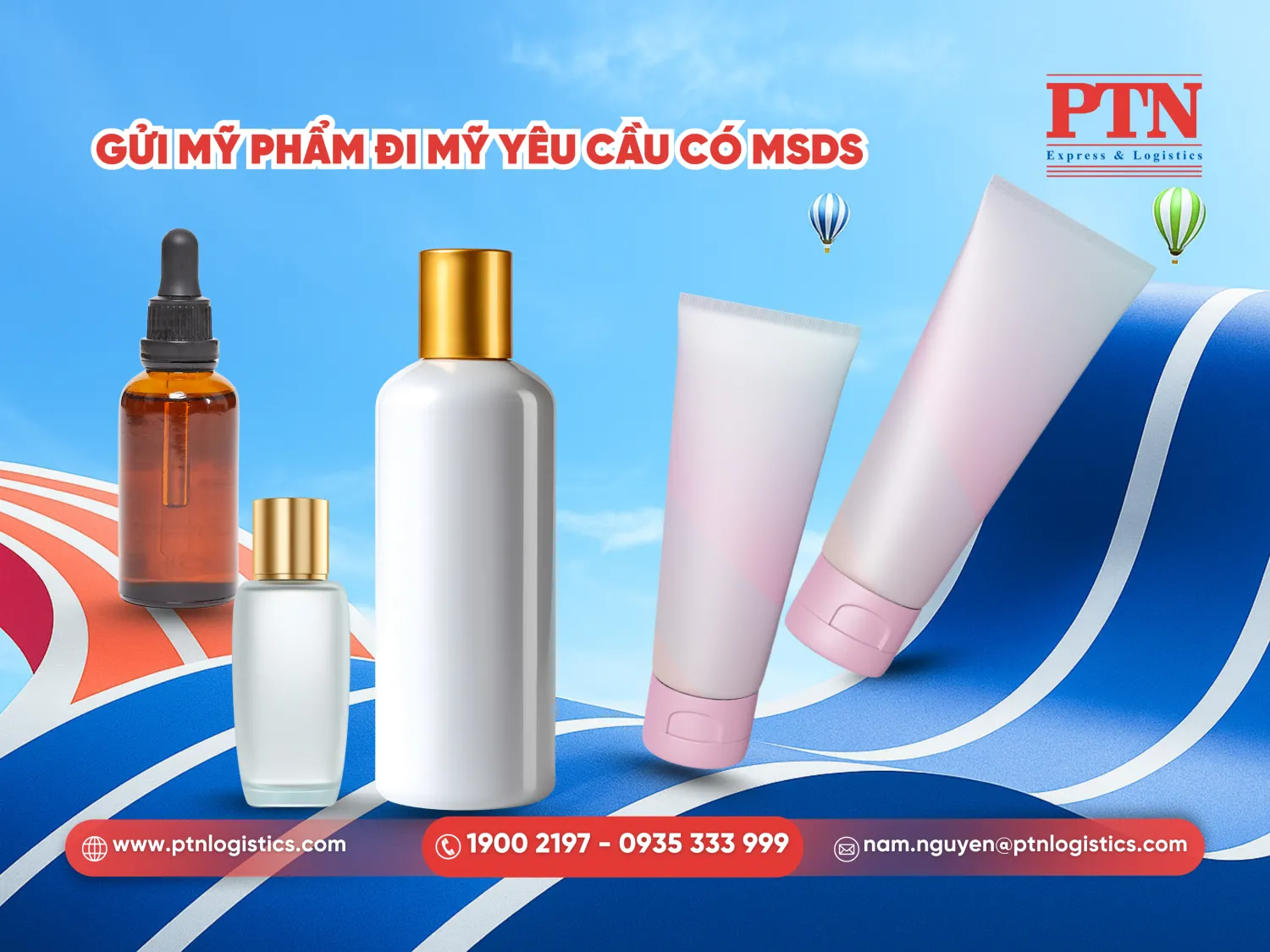 Gửi mỹ phẩm đi Mỹ yêu cầu có MSDS