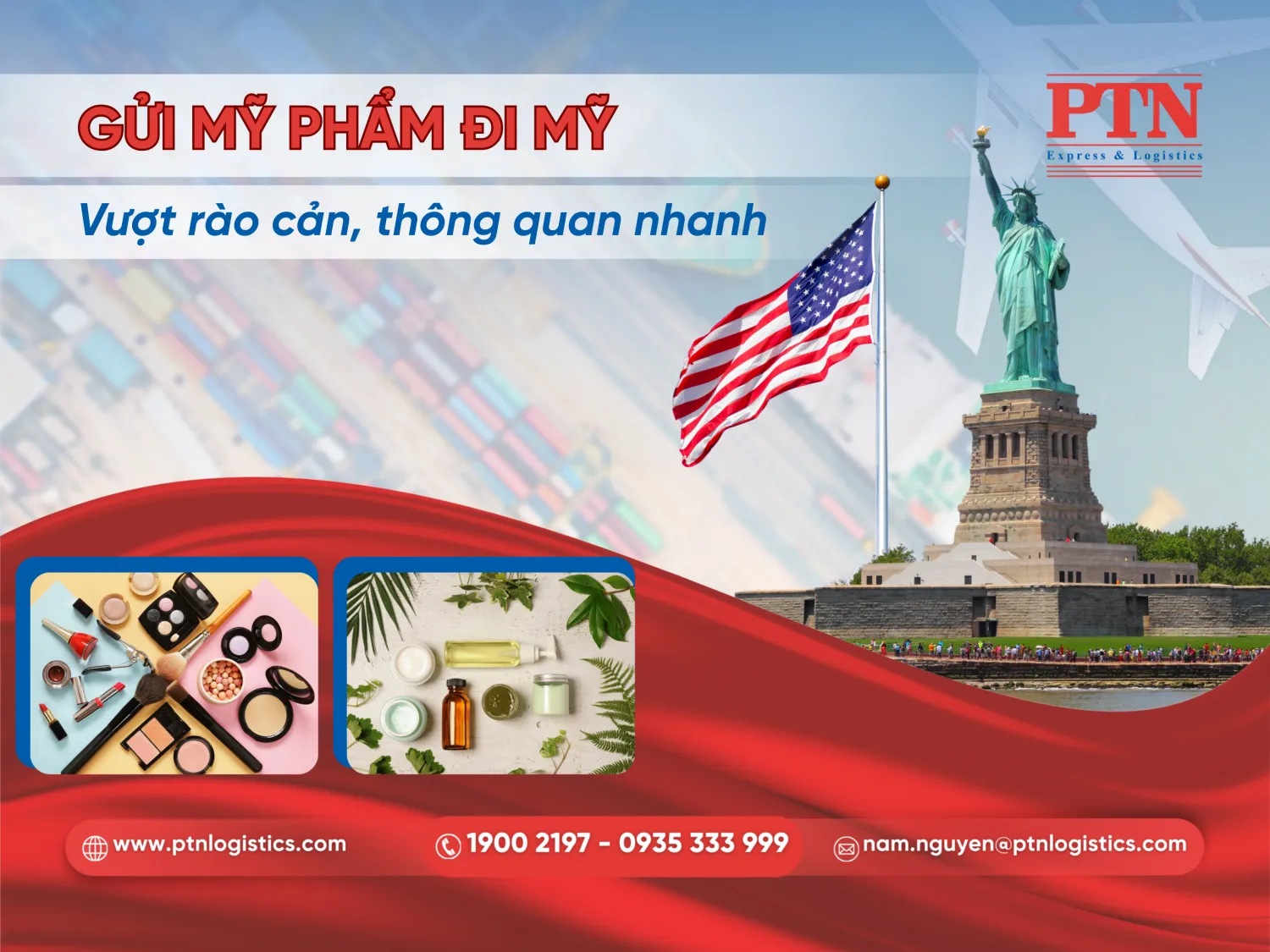 Gửi mỹ phẩm đi Mỹ