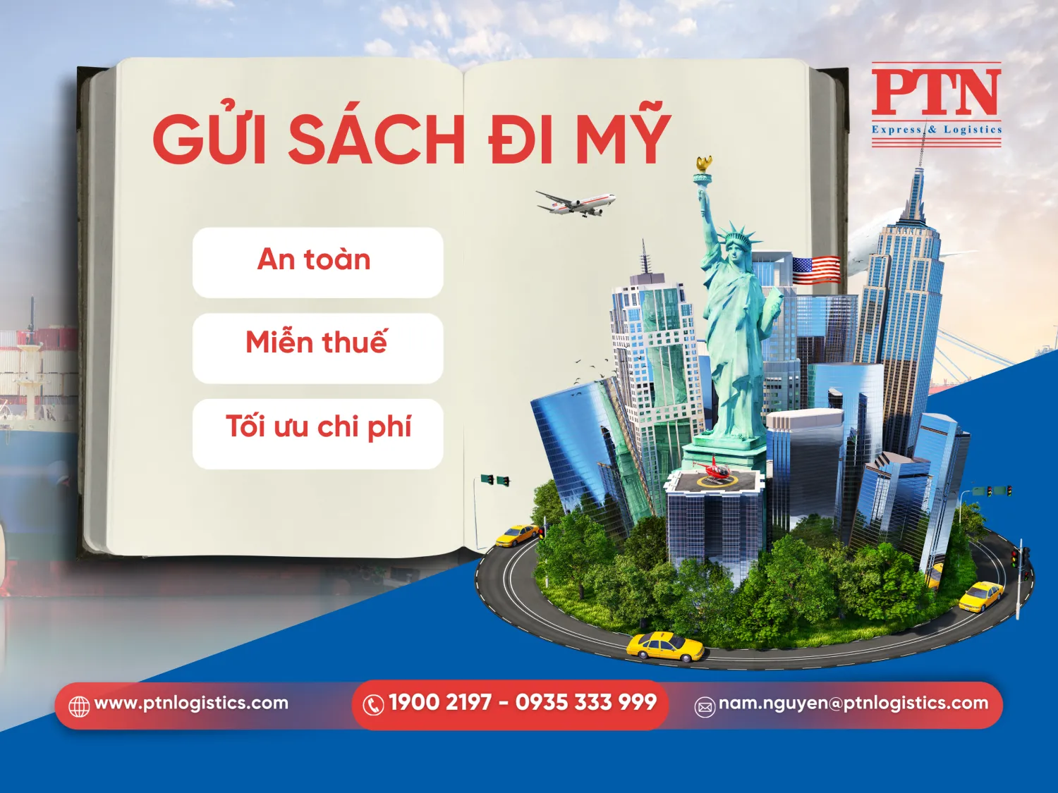 Gửi sách đi Mỹ