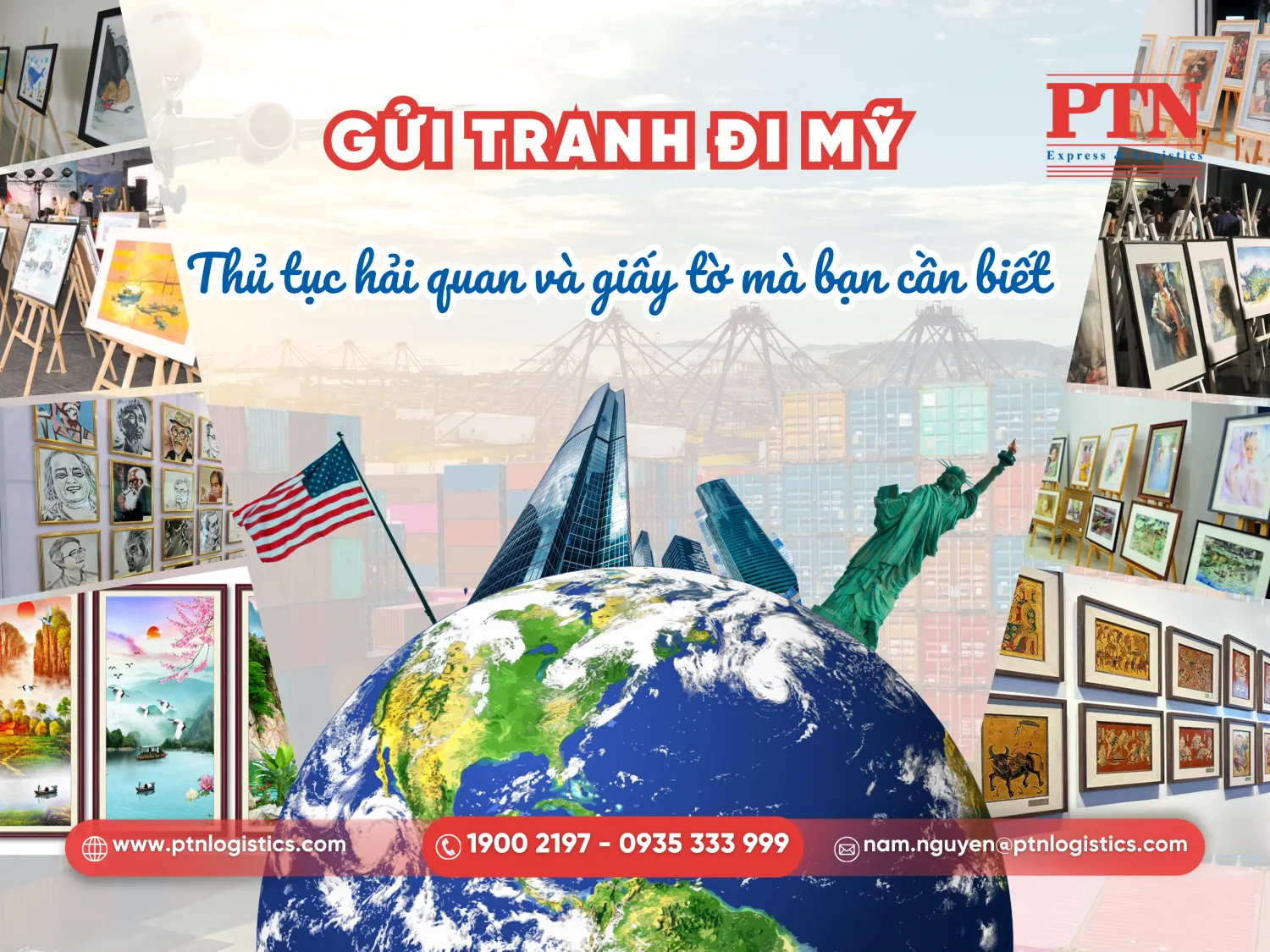 Gửi tranh đi Mỹ