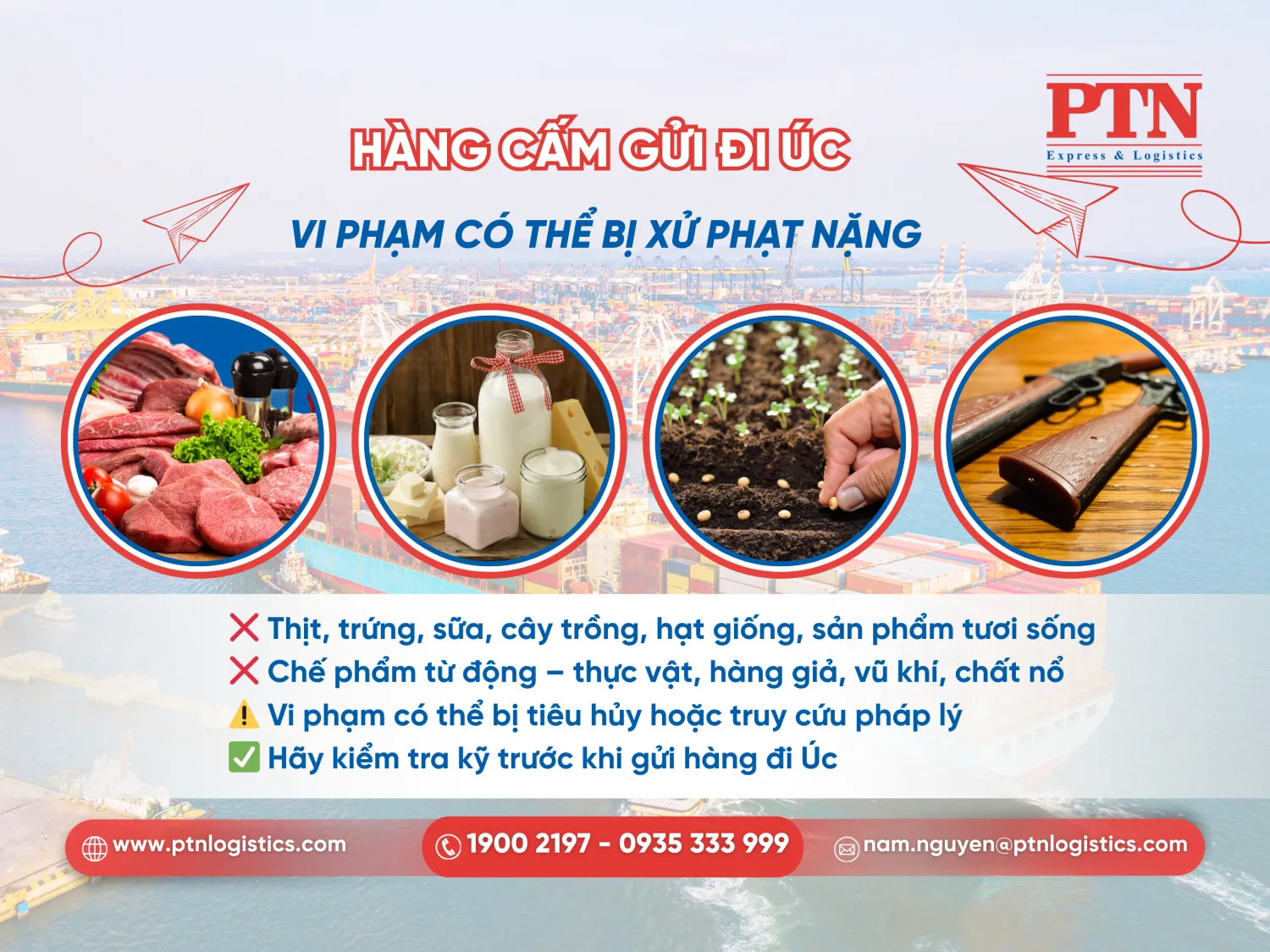 Gửi hàng cấm đi Úc
