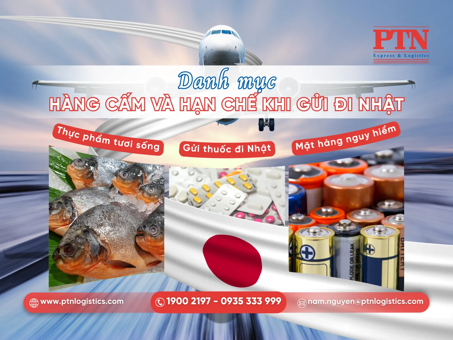 Hàng hạn chế và cấm gửi đi Nhật