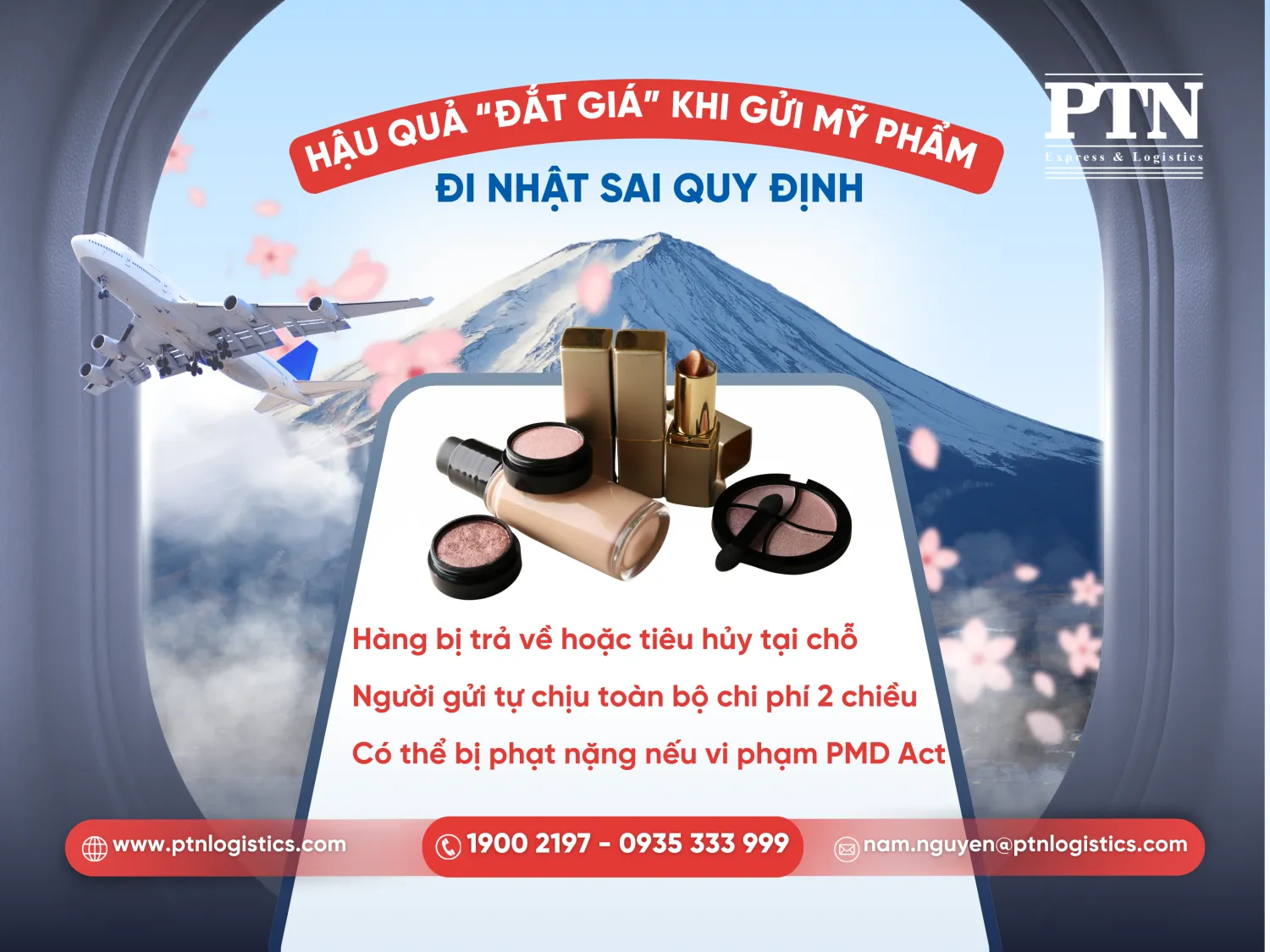 Hậu quả khi gửi mỹ phẩm đi Nhật sai quy định