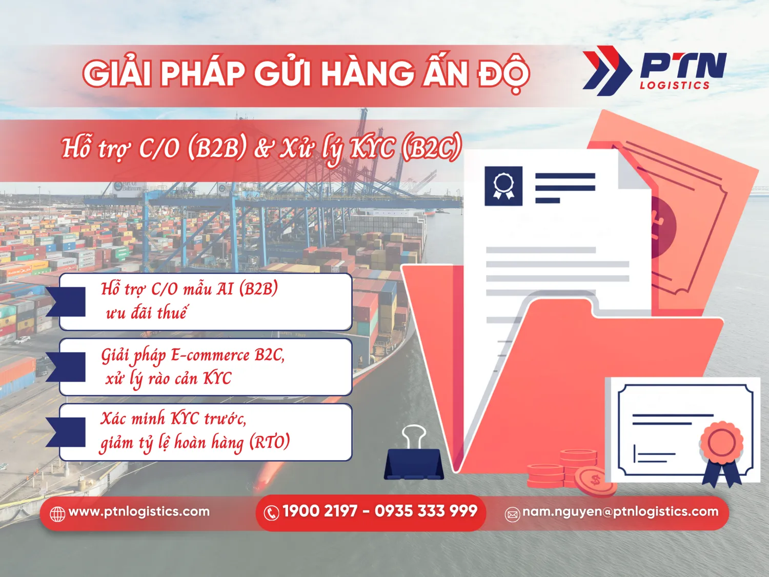 Hỗ trợ làm C/O để gửi hàng