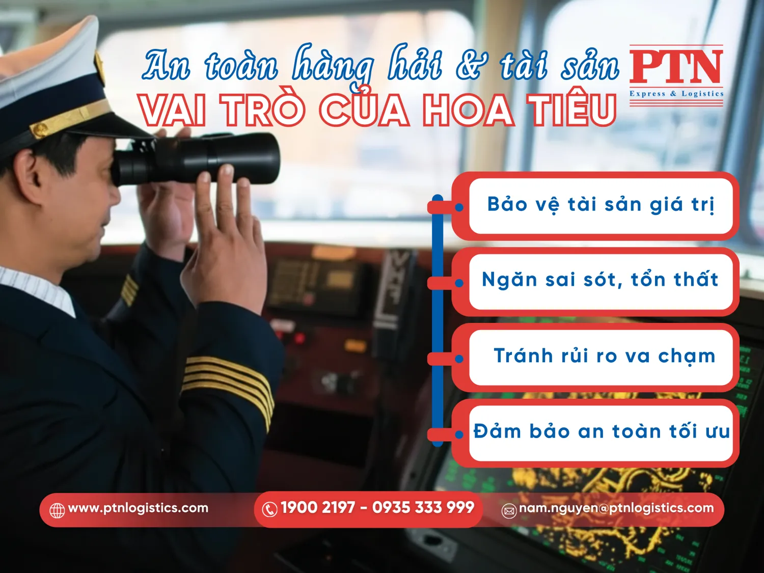 Hoa tiêu tác động đến hàng hóa và con tàu