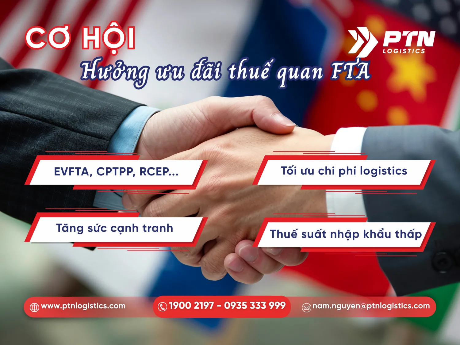 Hưởng ưu đãi từ các hiệp định thương mại