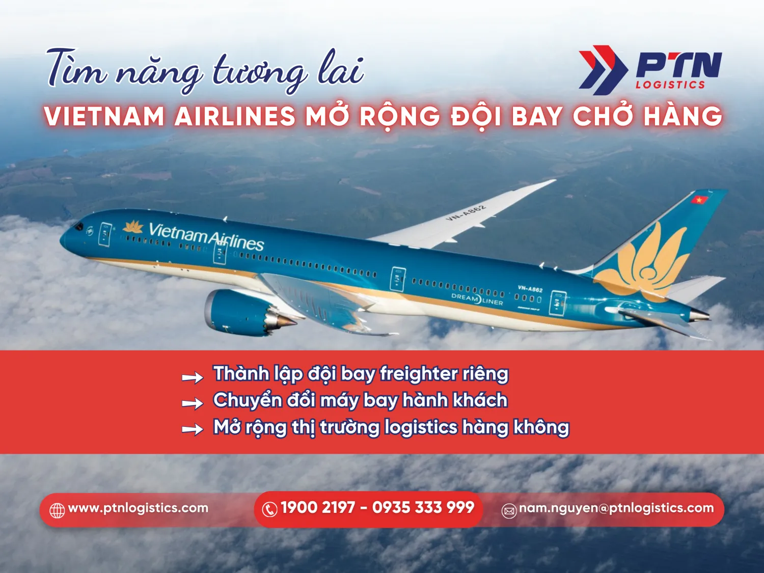 Kế hoạch của Vietnam Airline trong vận tải hàng hóa