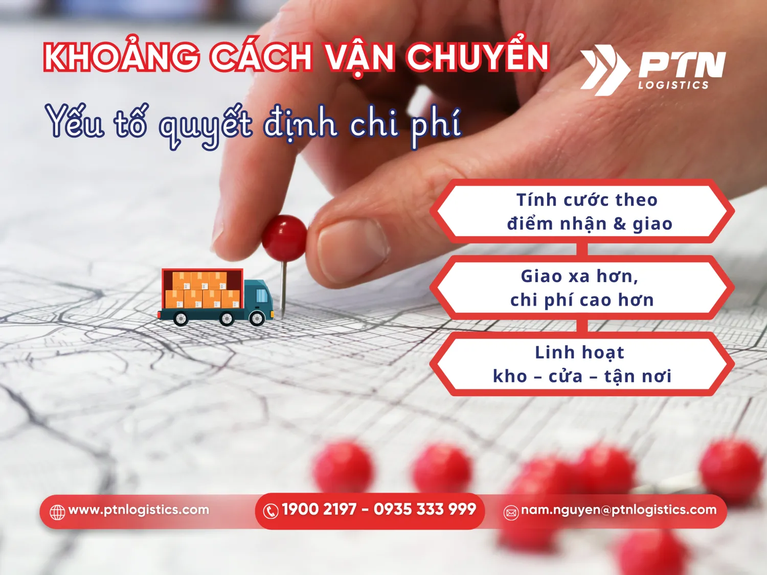 Khoảng cách làm ảnh hưởng đến chi phí