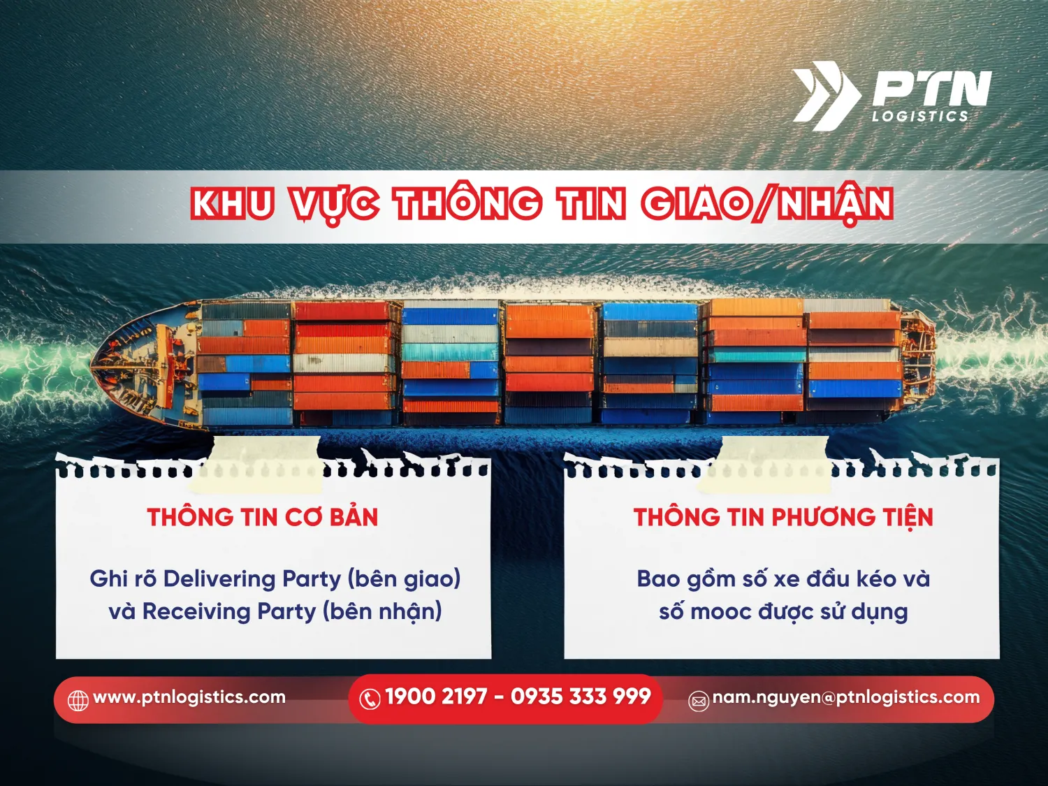 Khu vực của thông tin giao nhận
