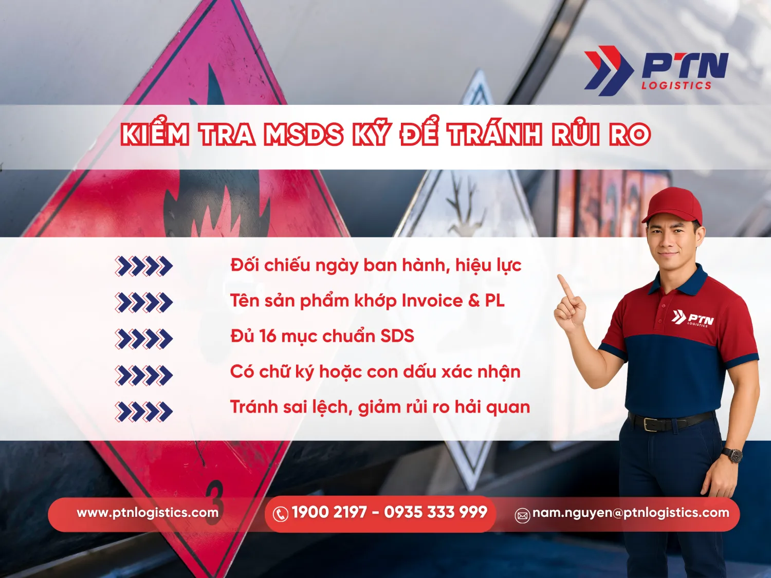 Kiểm tra MSDS ký kết để tránh được rủi ro