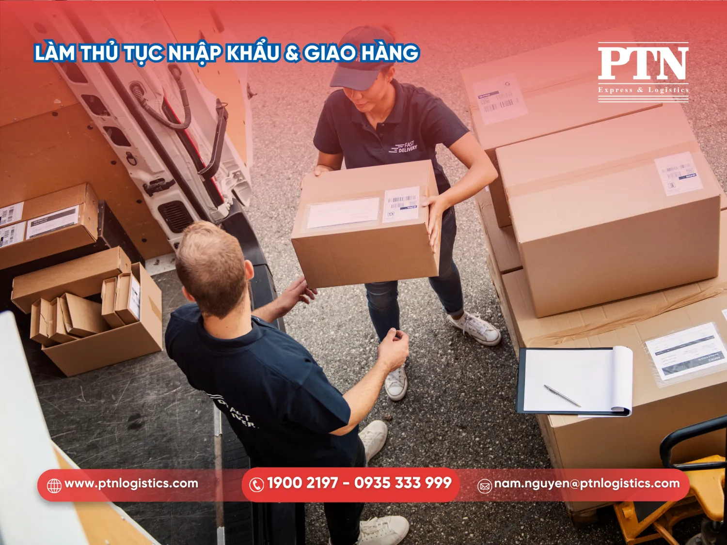 Làm thủ tục nhập khẩu và giao hàng