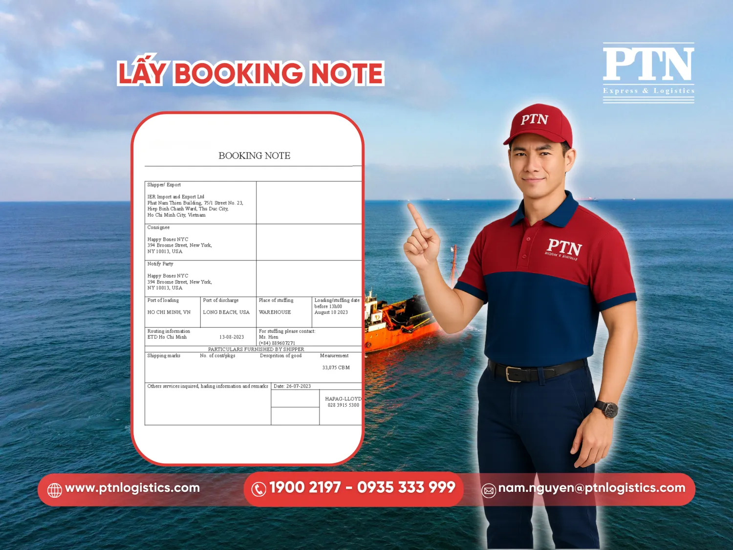 Lấy booking note