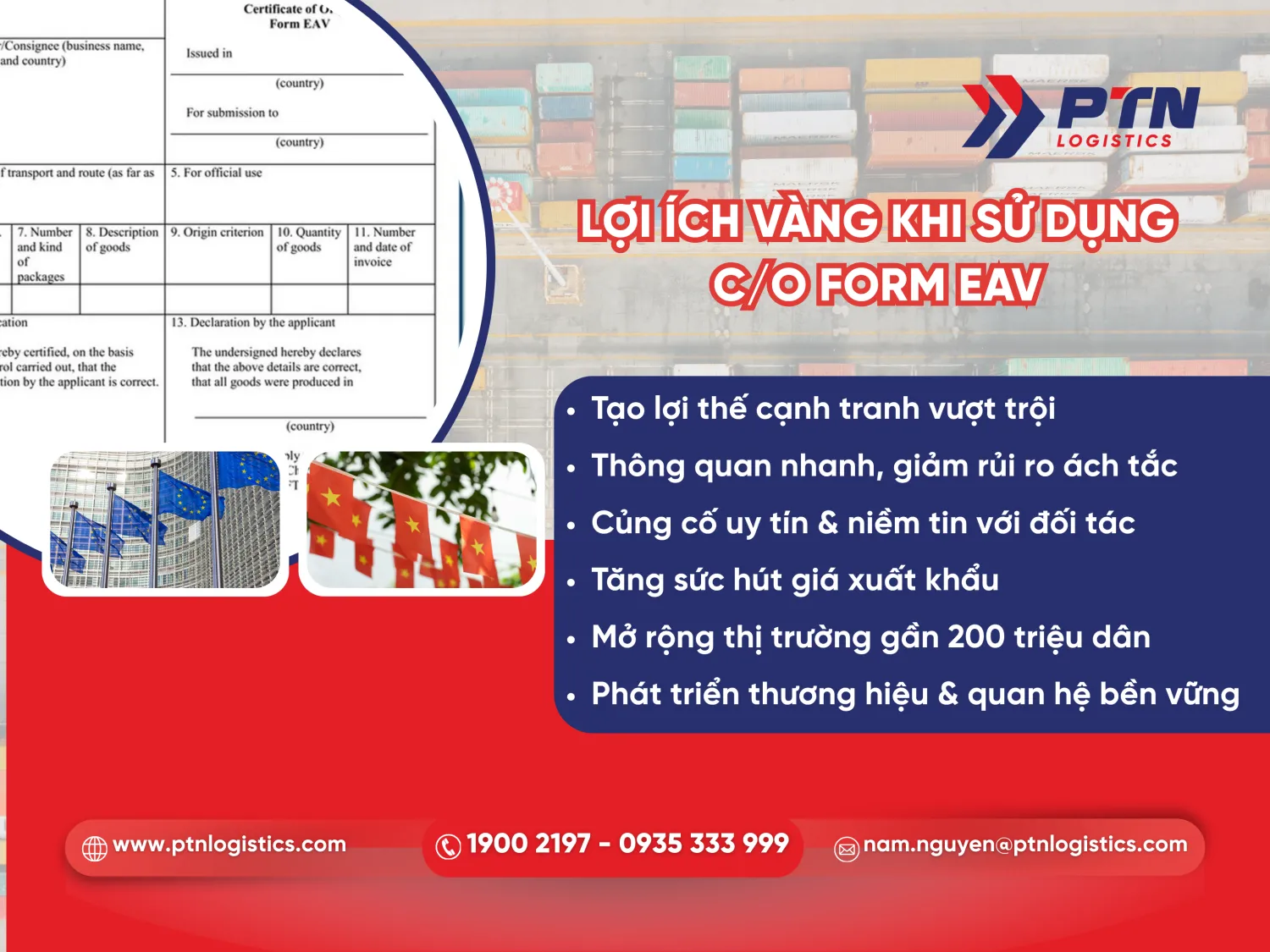 Lợi ích khi sử dụng C/O Form EAV
