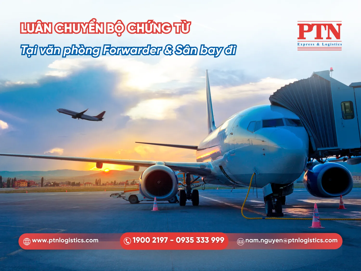 Luân chuyển bộ chứng từ tại văn phòng forwarder và sân bay đi