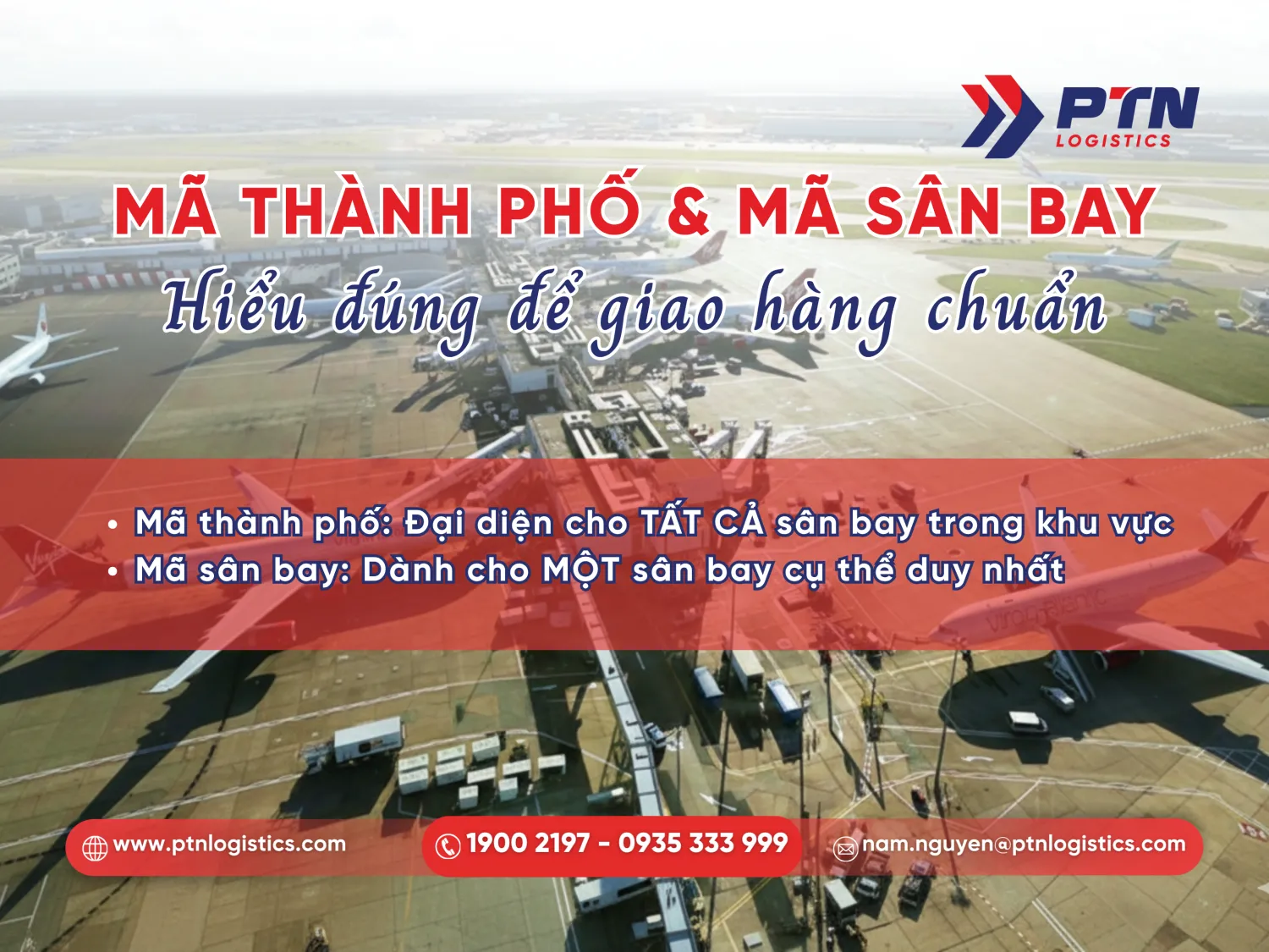 Mã của thành phố có đa sân bay