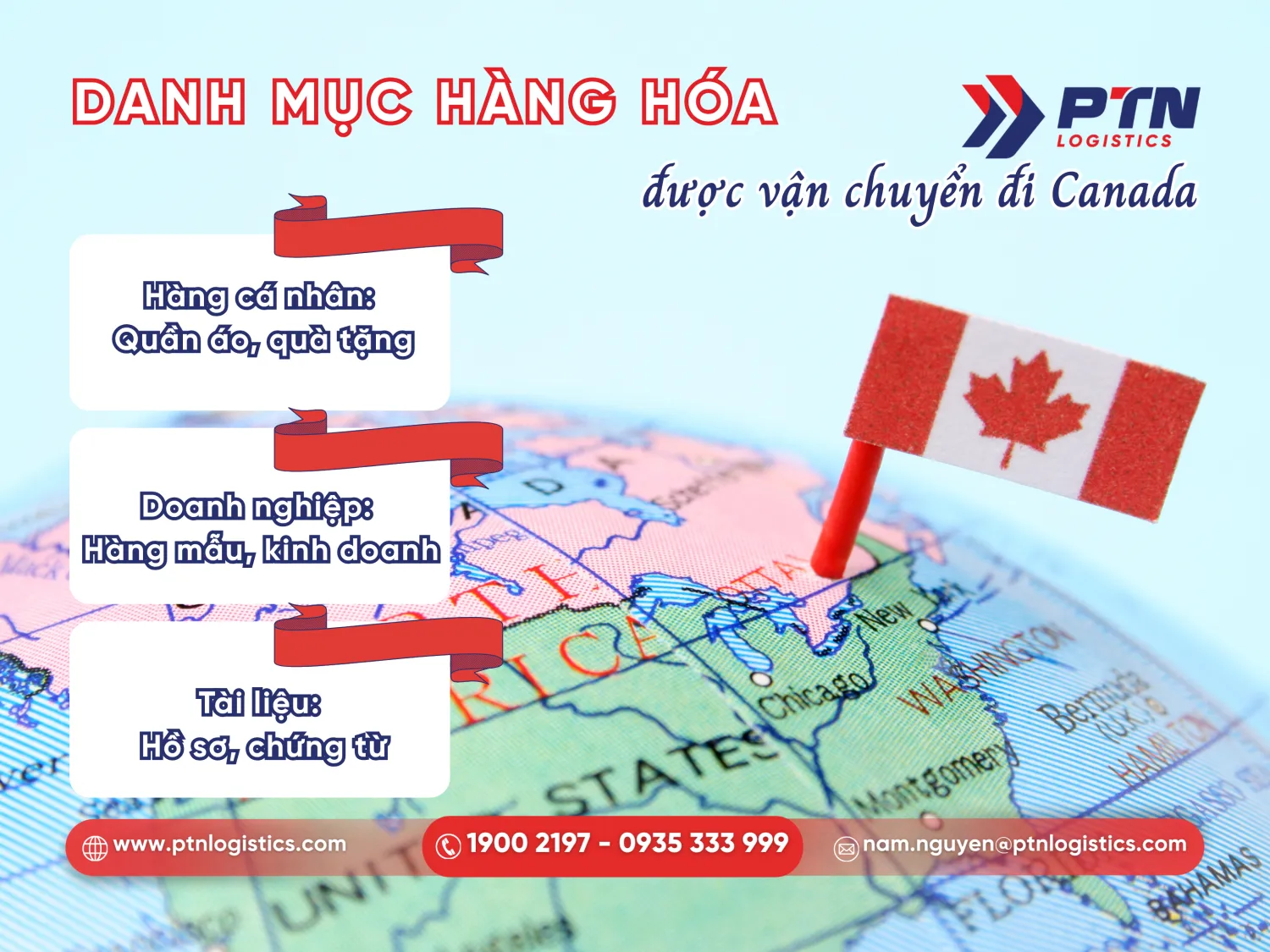 Mặt hàng được vận chuyển đi Canada