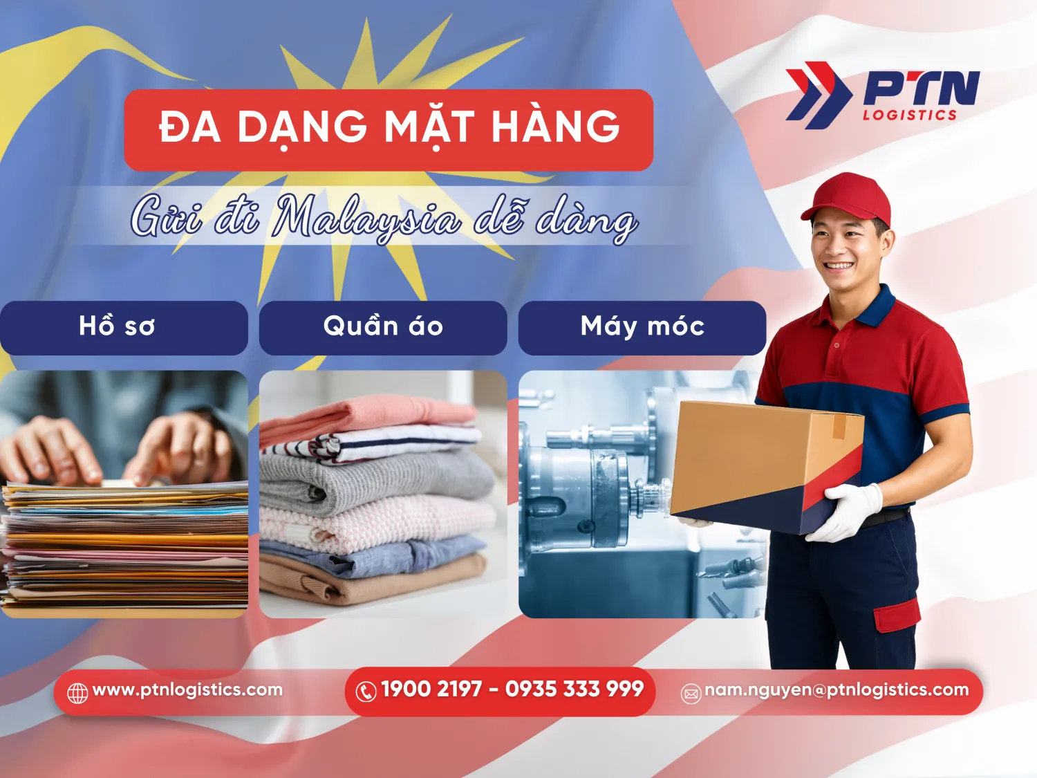 Mặt hàng được vận chuyển đi Malaysia